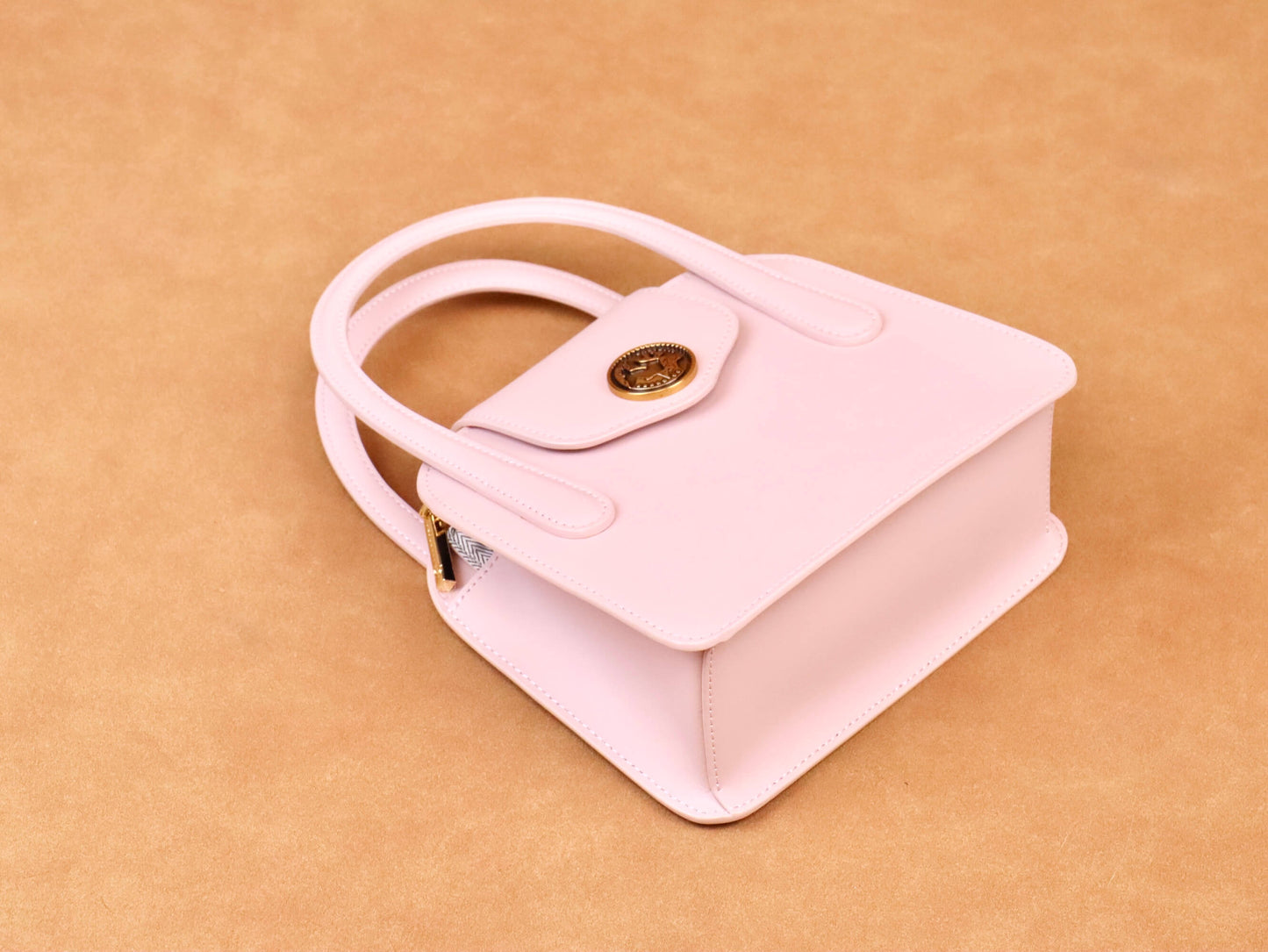 Pink Leather Handbag Small Crossbody Bags Designer Vintage Flap Bag for Women