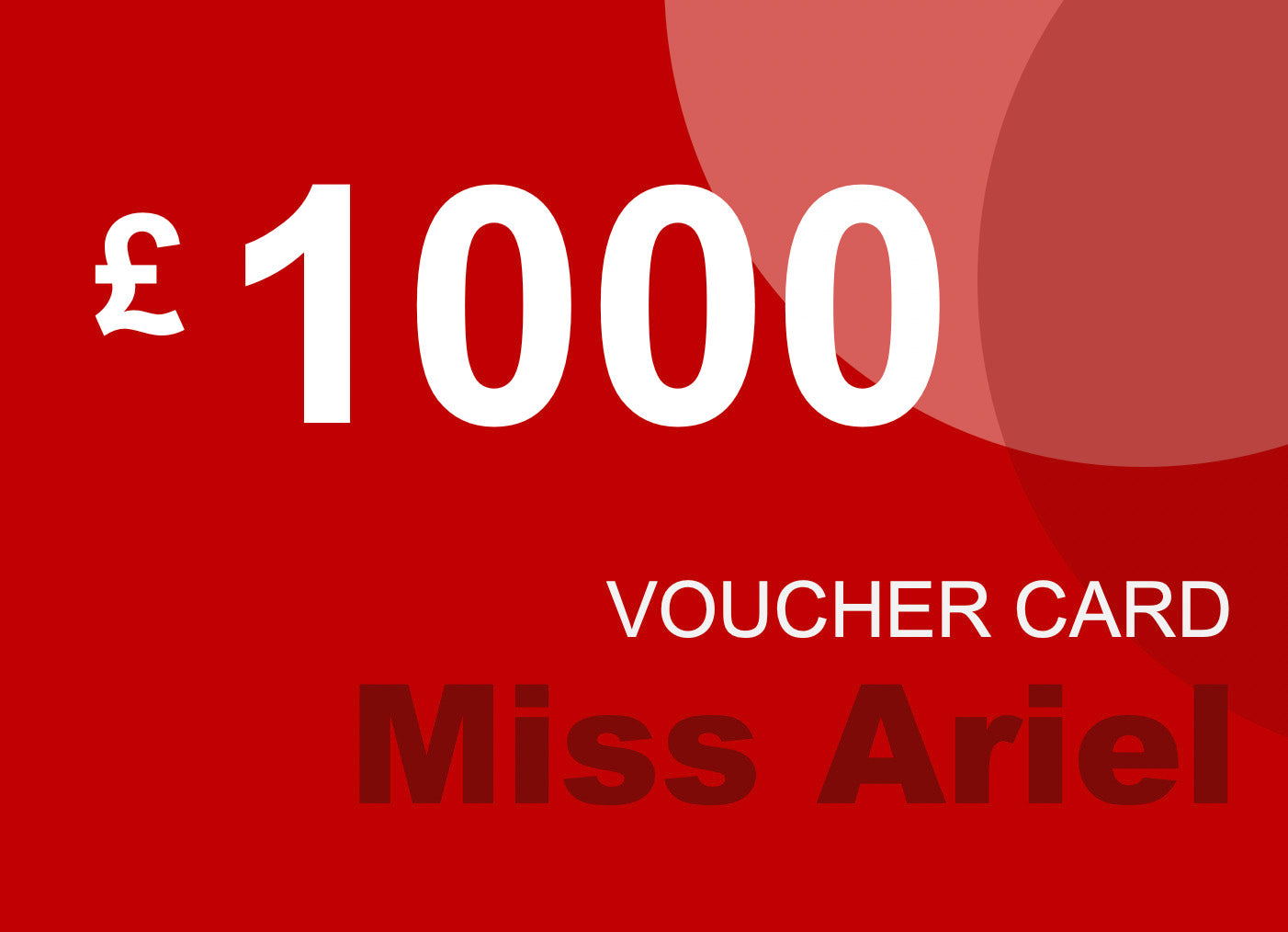 Digital Voucher Card | Gift Card - Miss Ariel