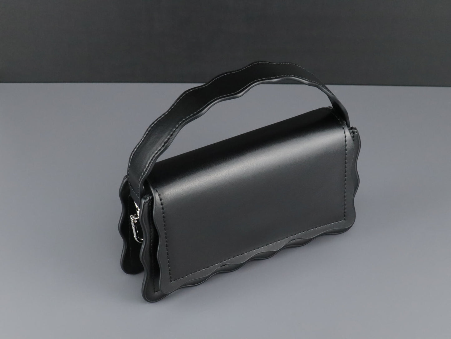 Black Leather Crossbody Bag | handbag