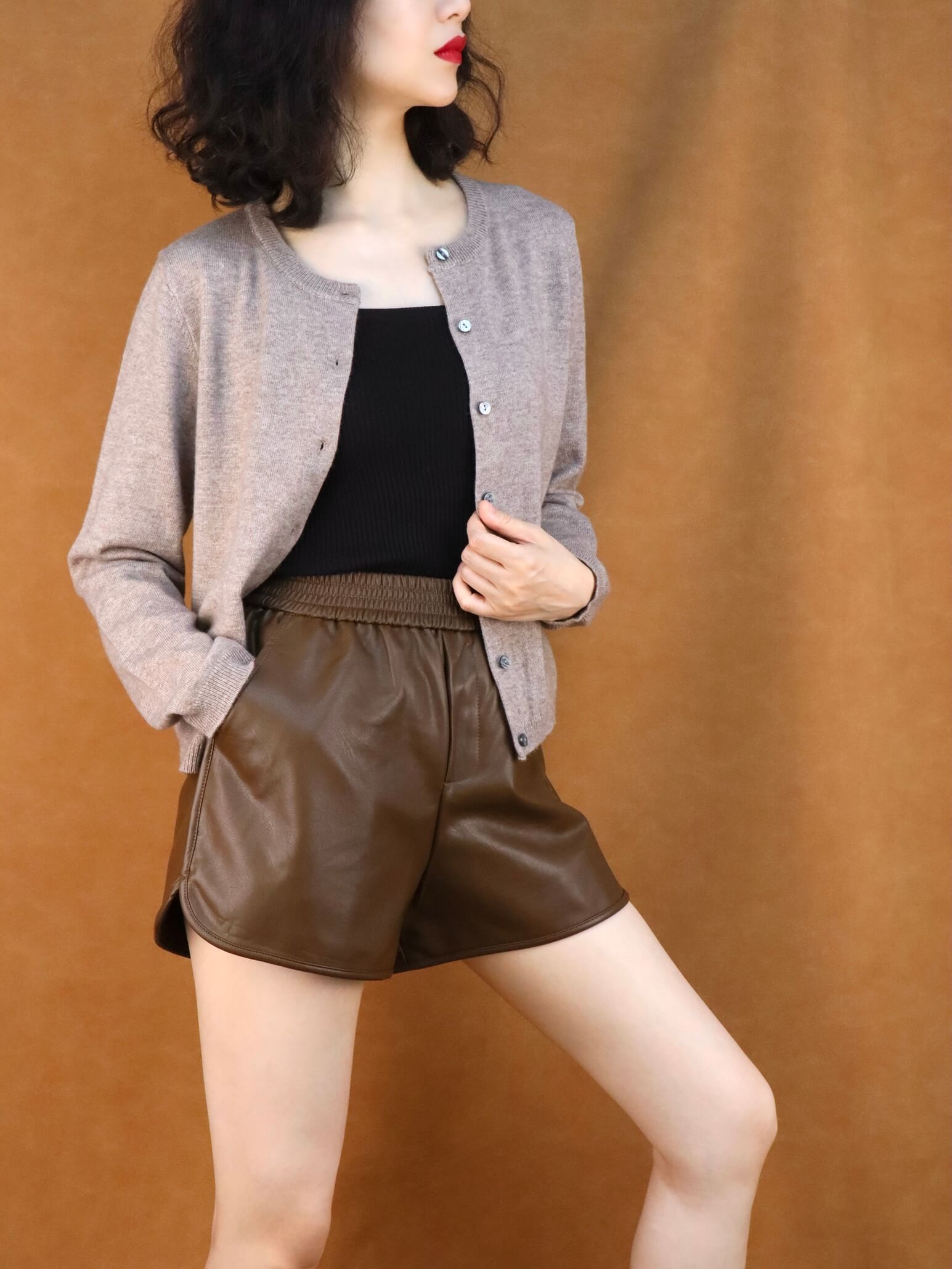 cropped wool knitted cardigan | women cardigan