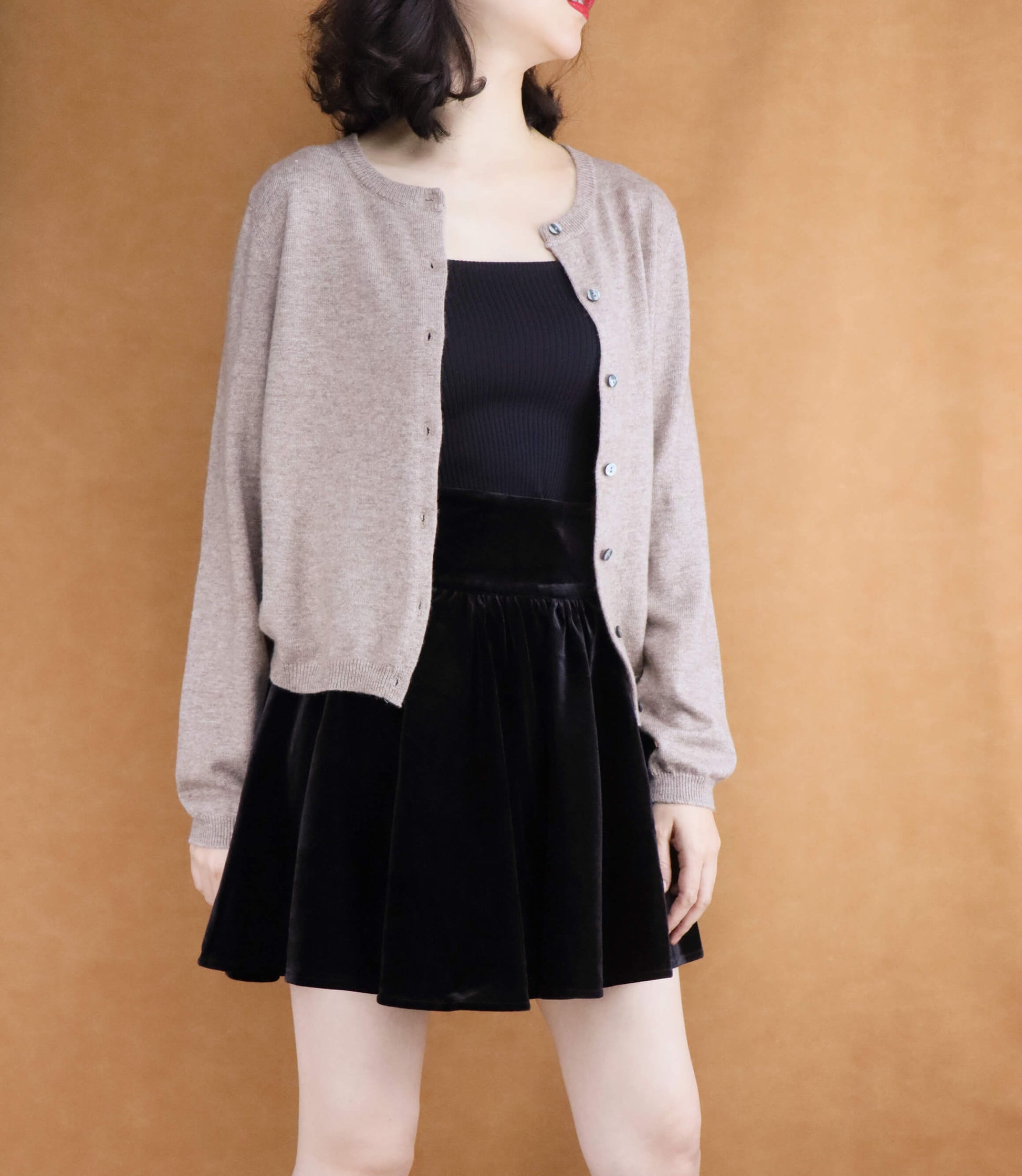 cropped wool knitted cardigan | women cardigan