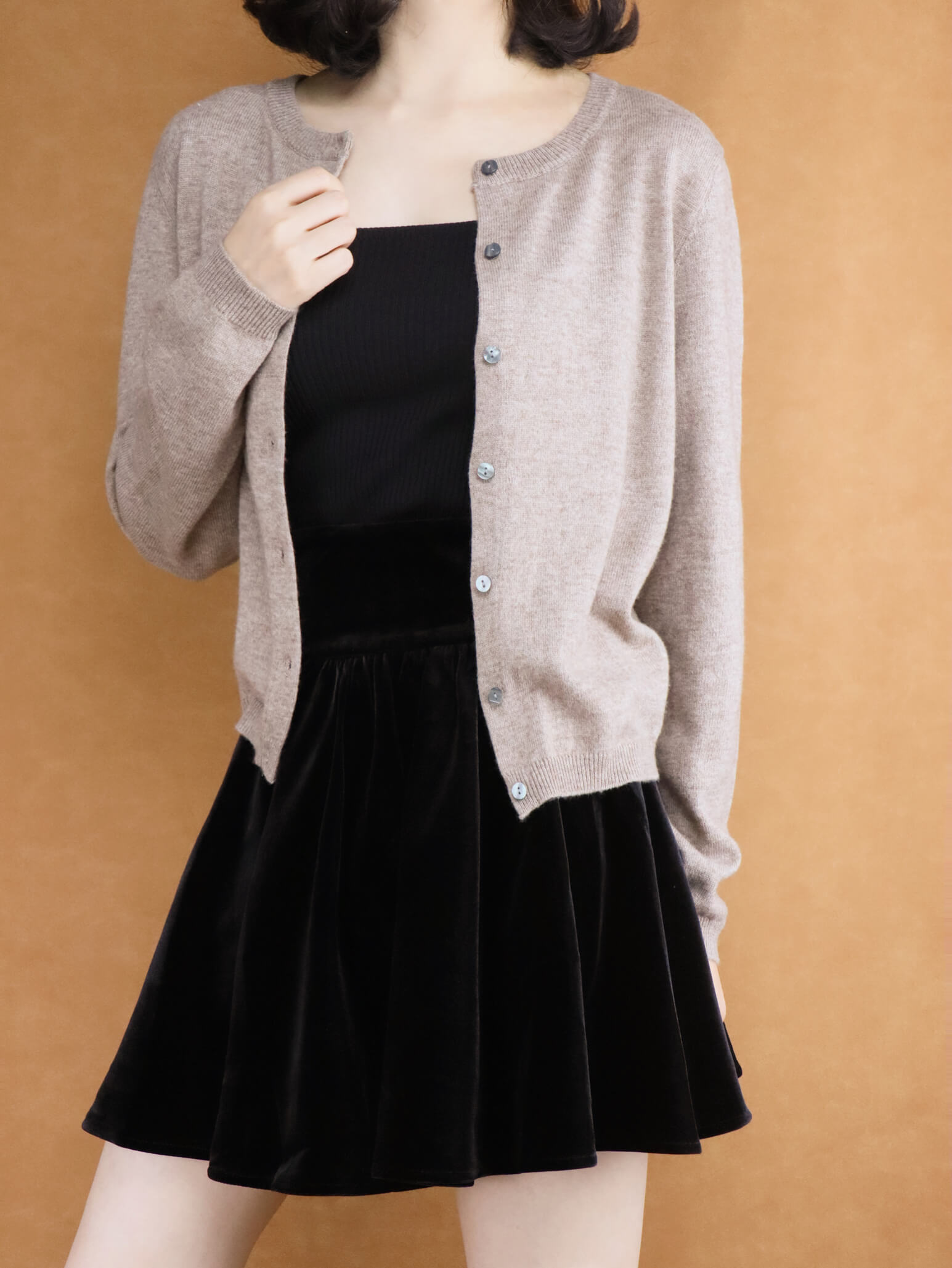 cropped wool knitted cardigan | women cardigan