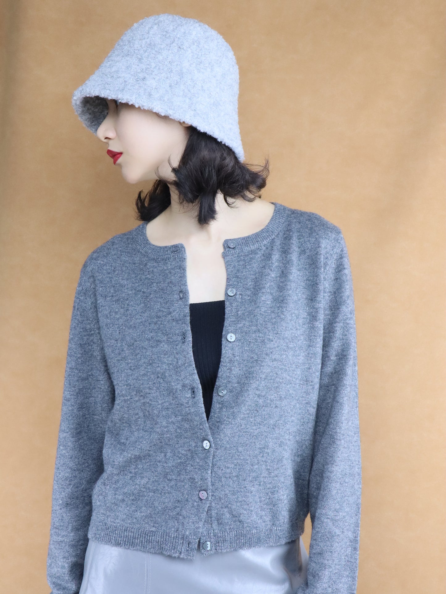 Cropped Wool Knit Cardigan | Women's Top