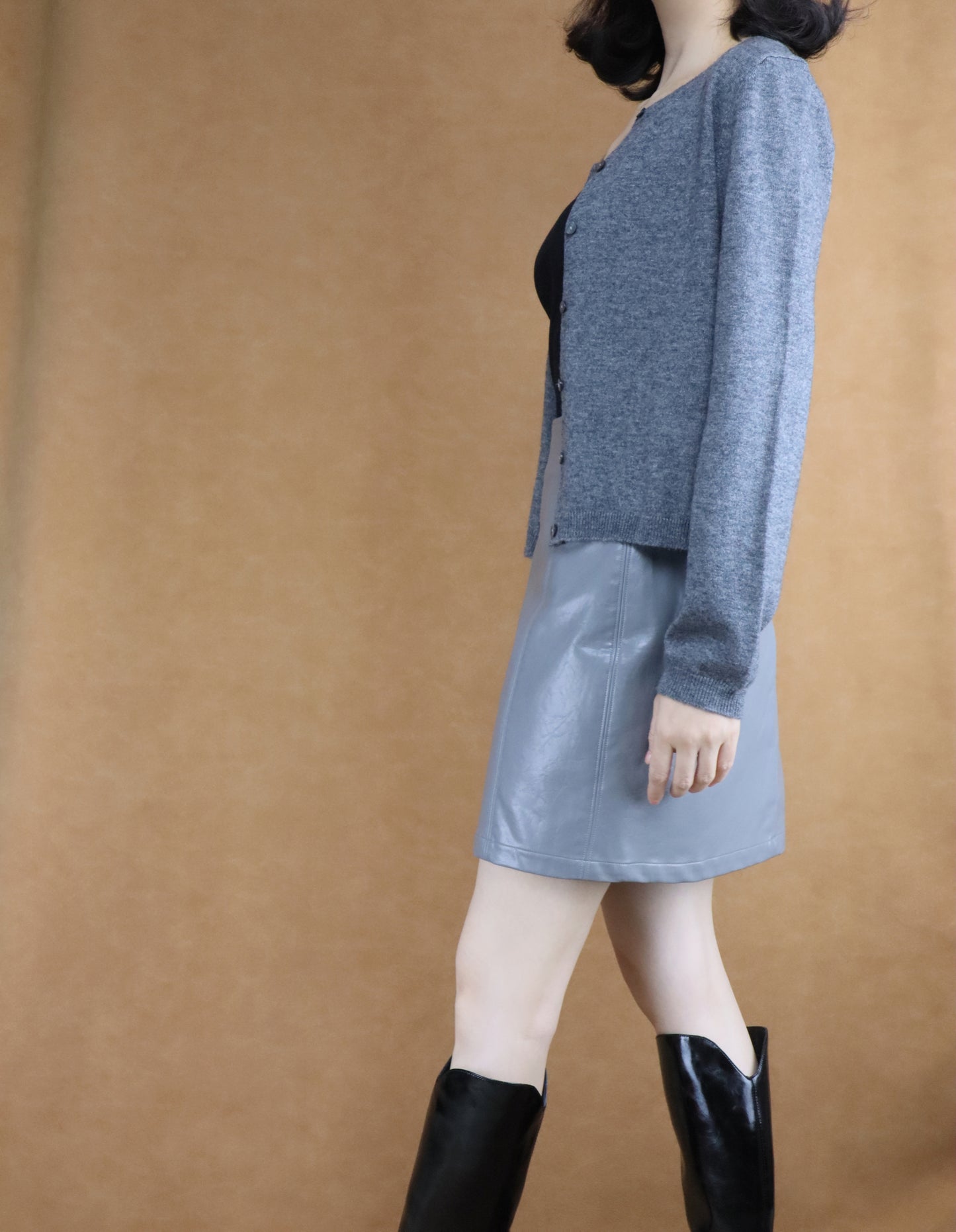 Cropped Wool Knit Cardigan | Women's Top