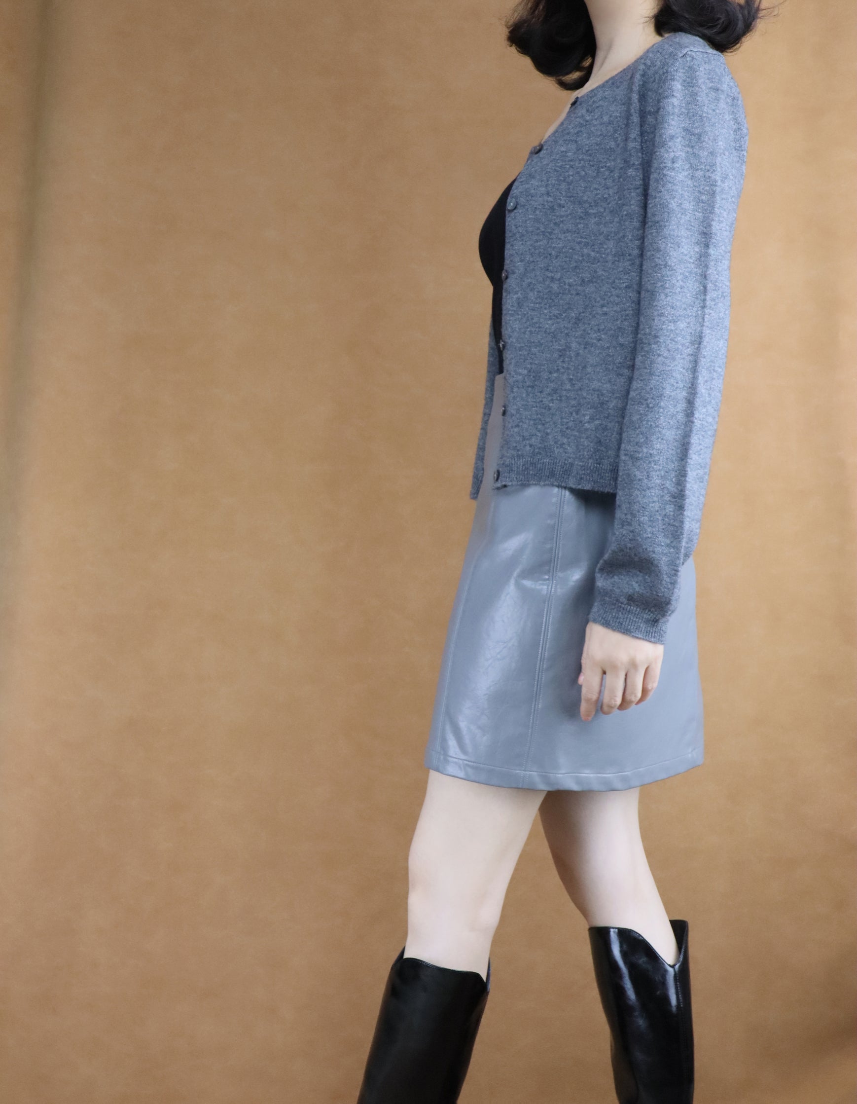 Cropped Wool Knit Cardigan | Women's Top