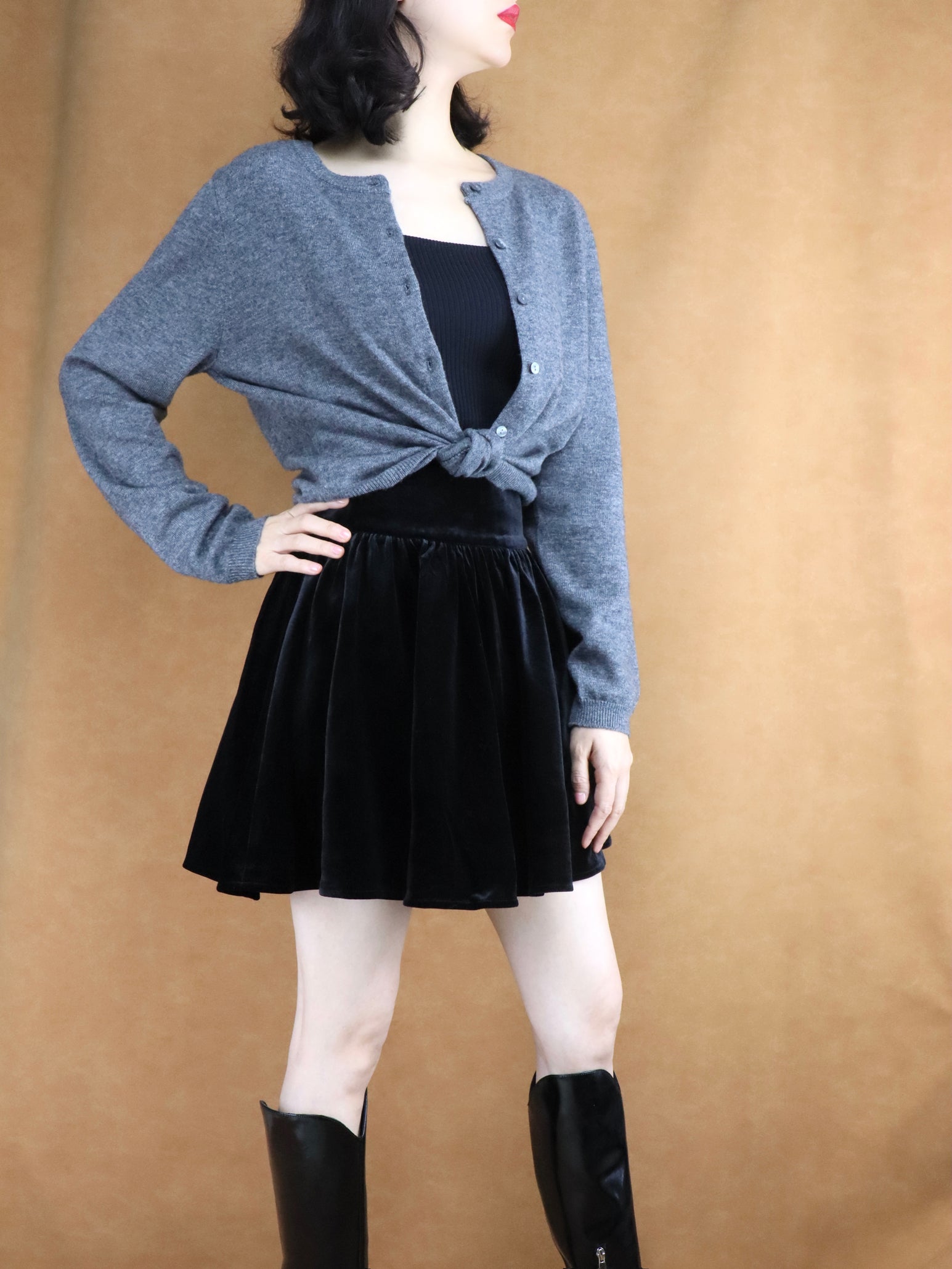 Cropped Wool Knit Cardigan | Women's Top