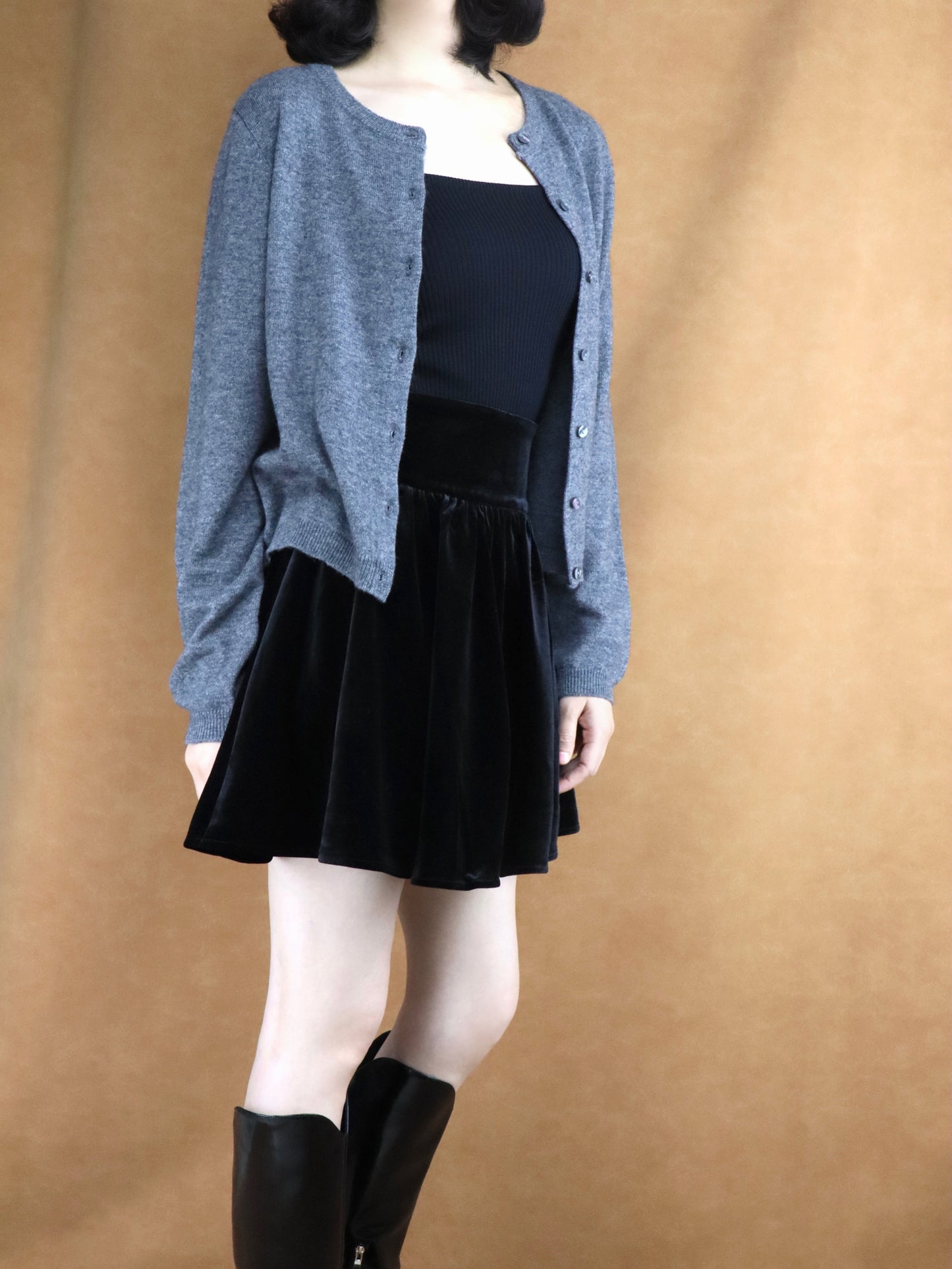 Cropped Wool Knit Cardigan | Women's Top