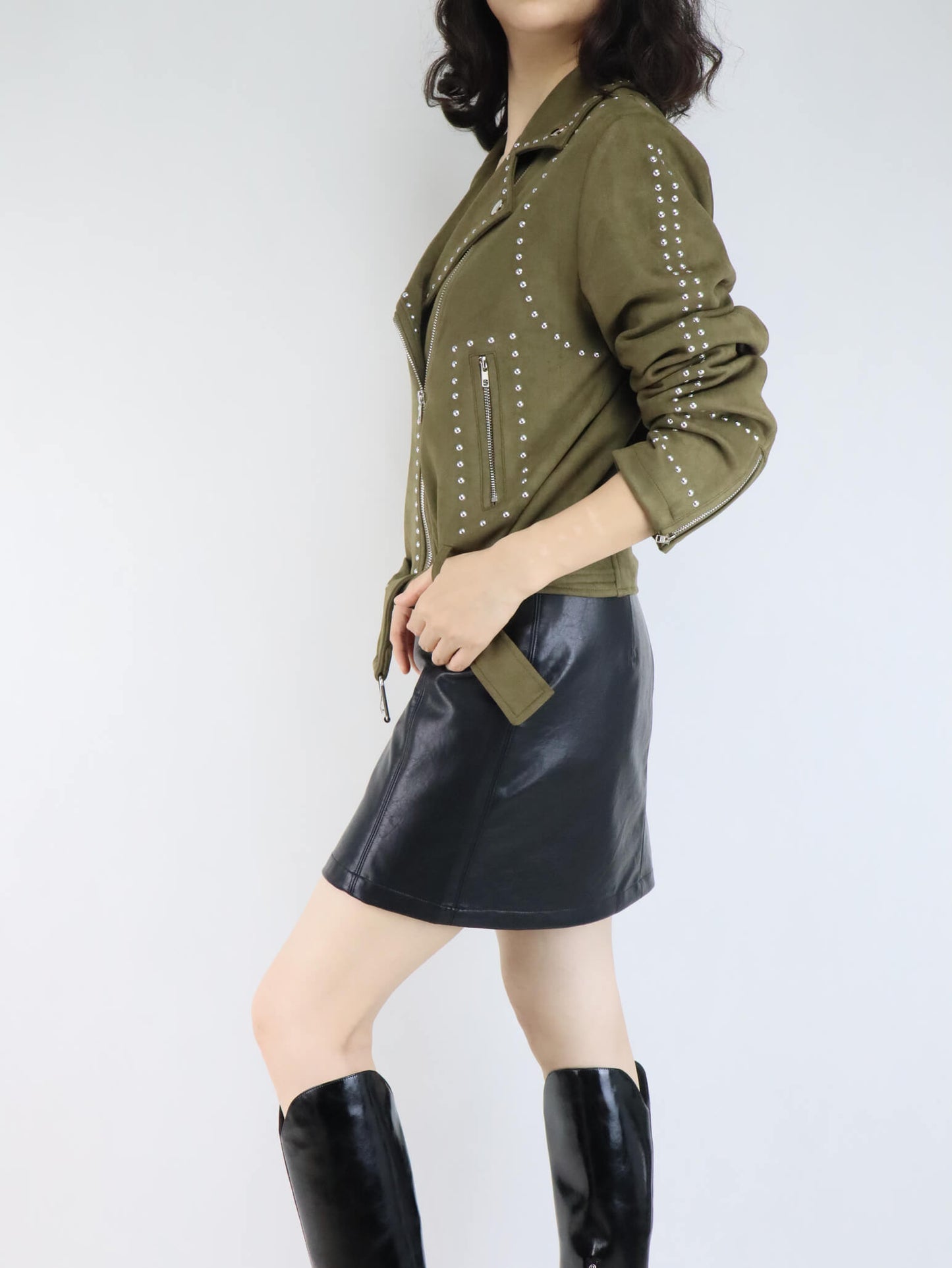 Suede Biker Jacket