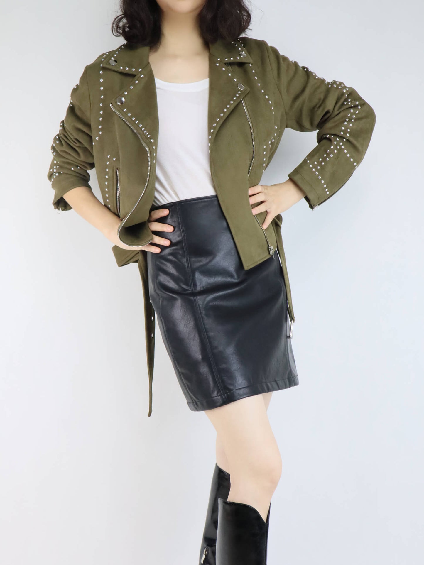 Suede Biker Jacket