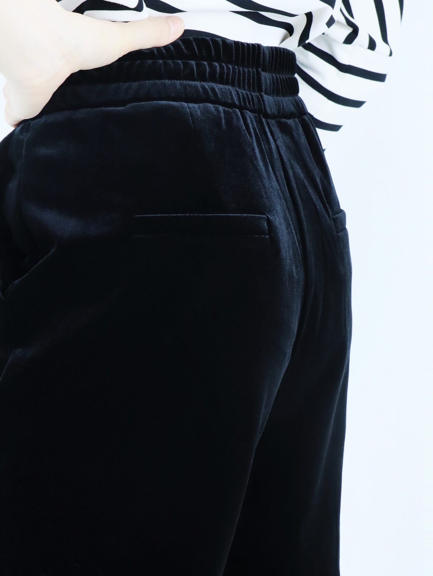 cropped velvet trousers