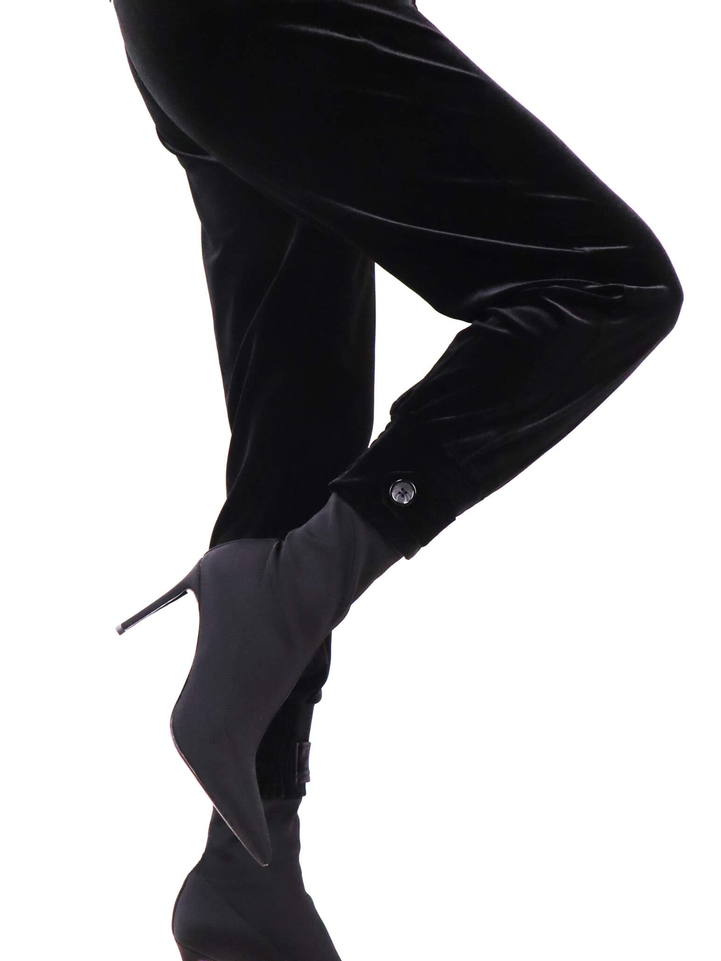 cropped velvet trousers