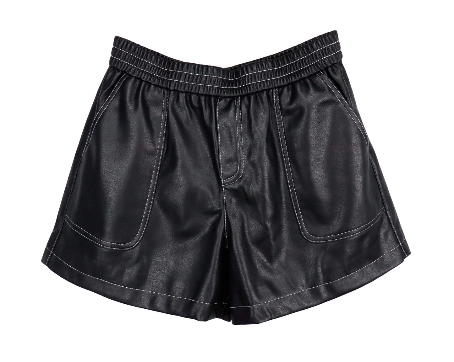 leather shorts