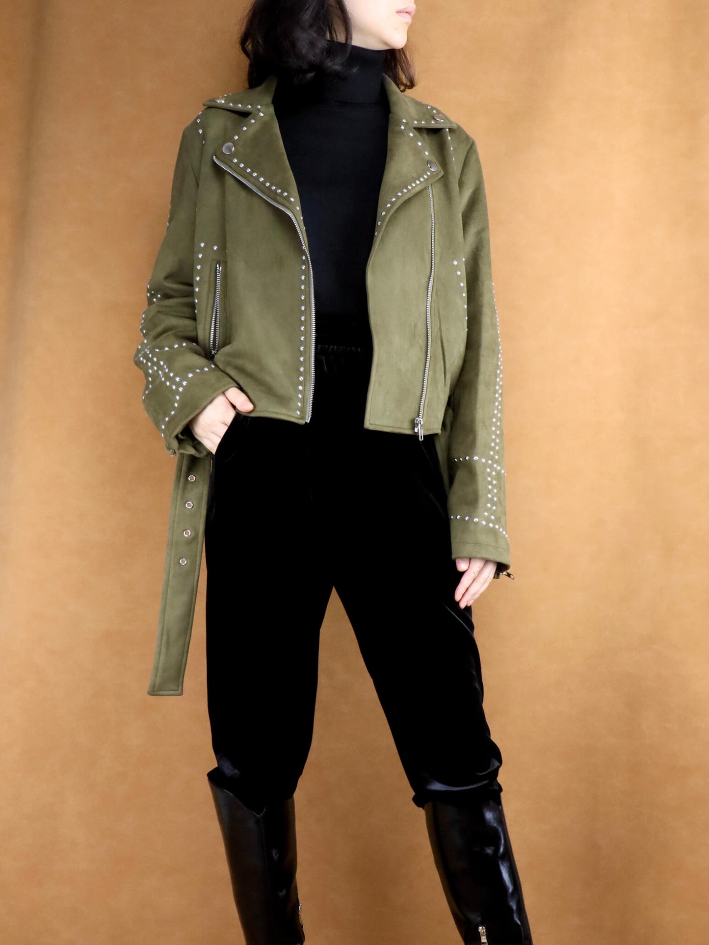 Suede Biker Jacket