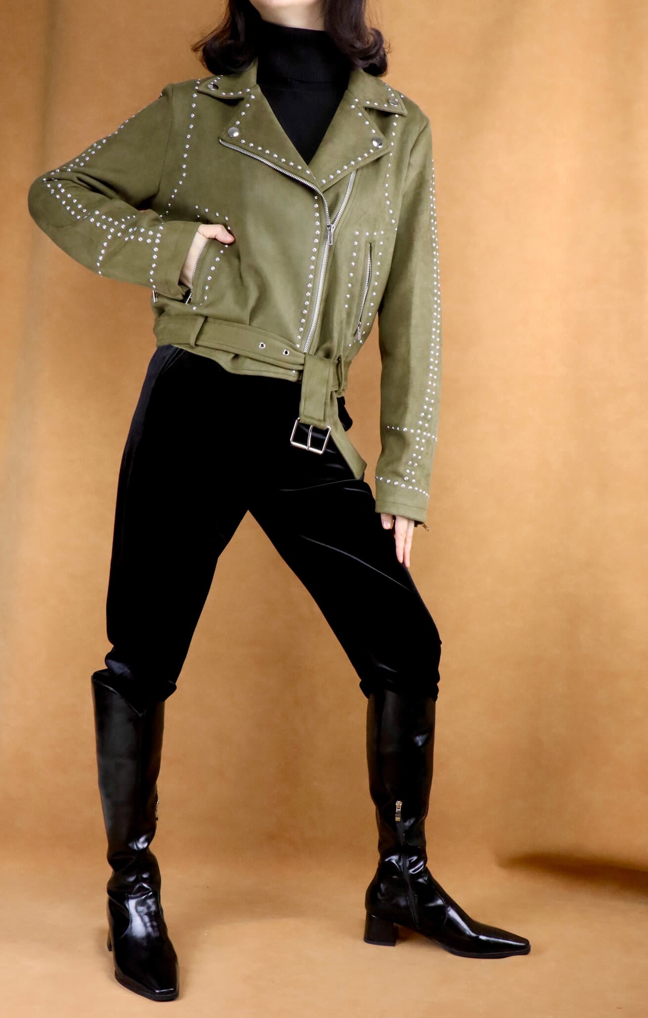 Suede Biker Jacket