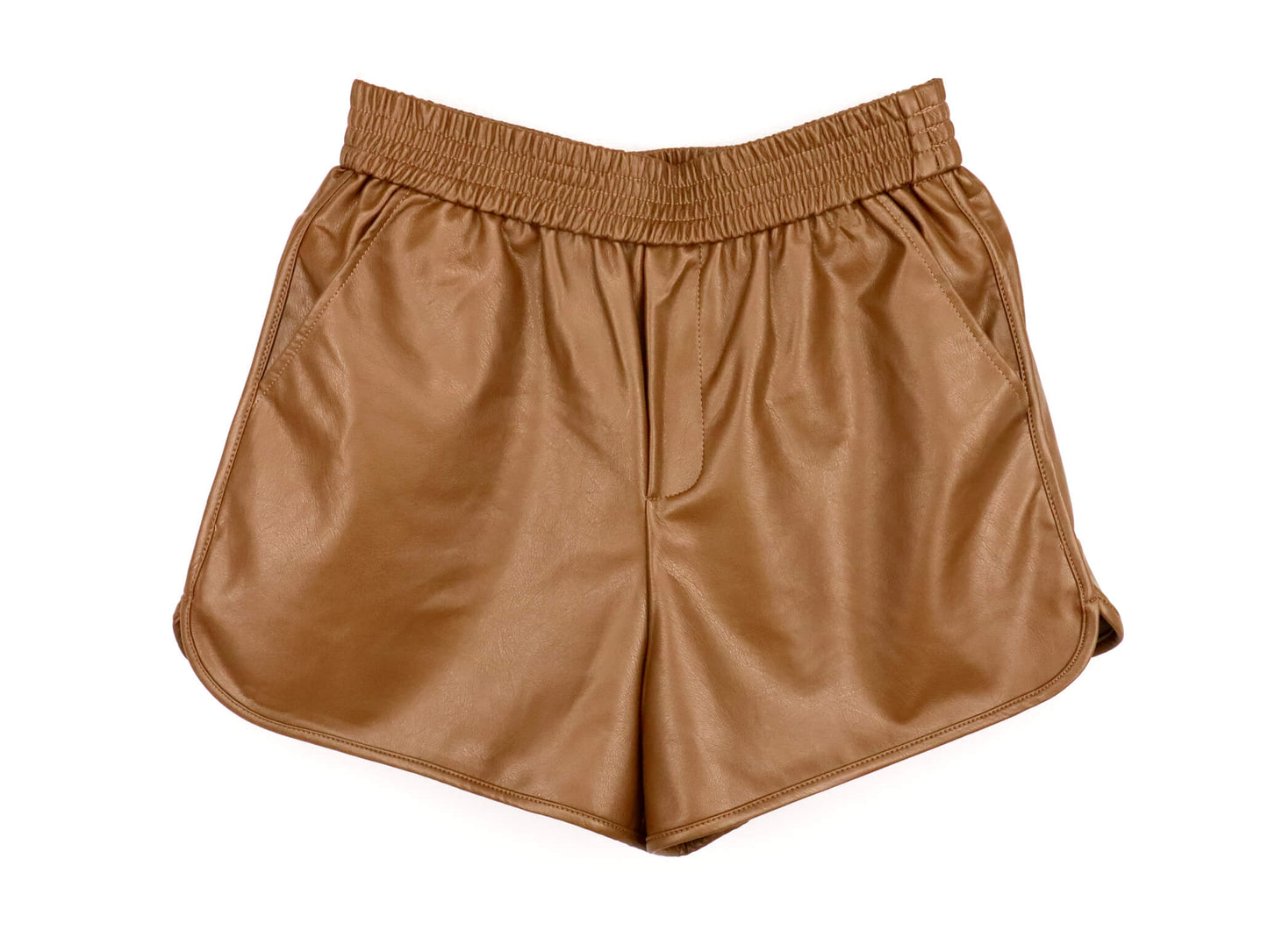 Leather Shorts for Women | Brown