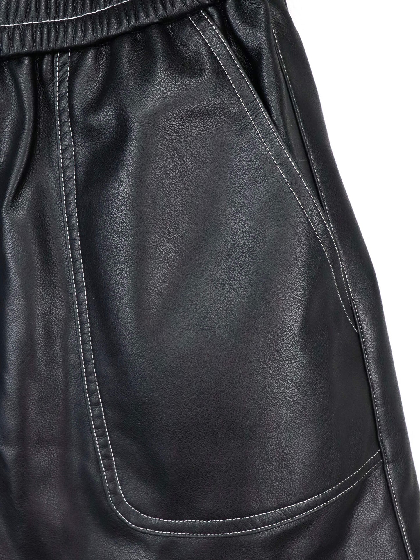 leather shorts
