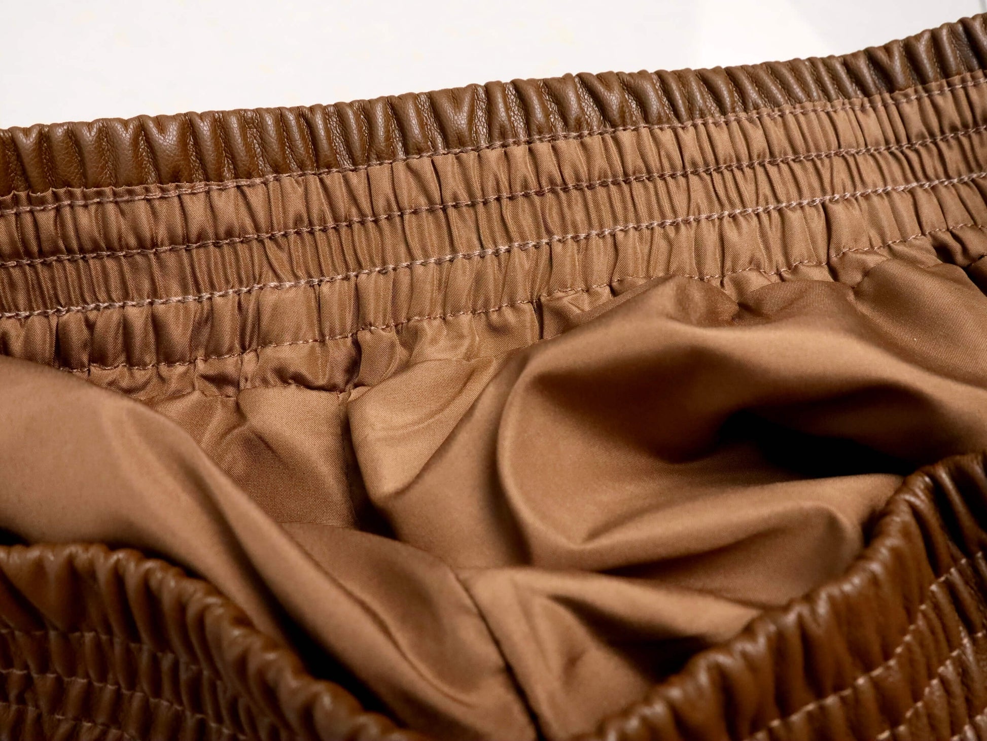 Leather Shorts for Women | Brown