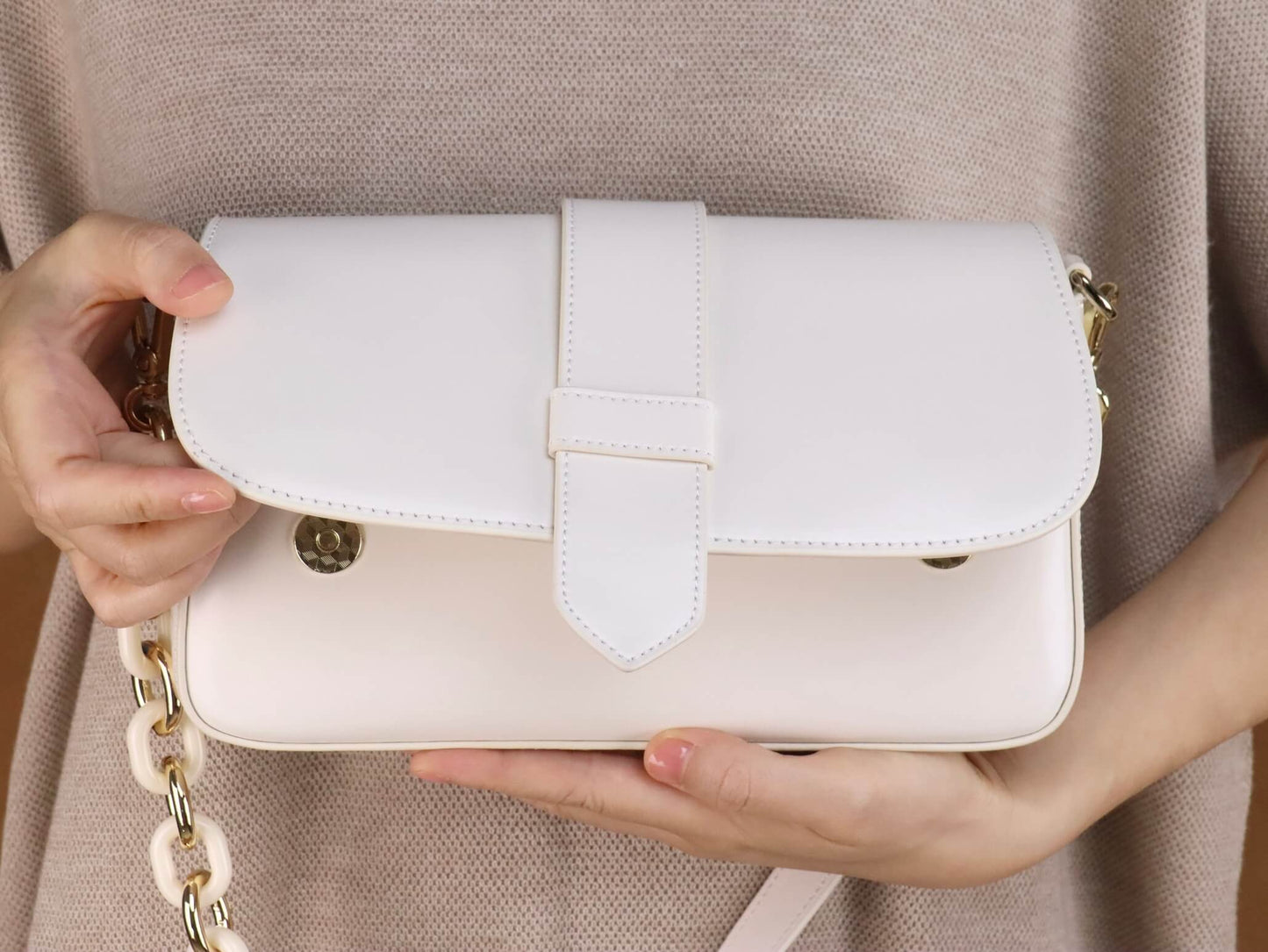Crossbody Leather Bag | flap design