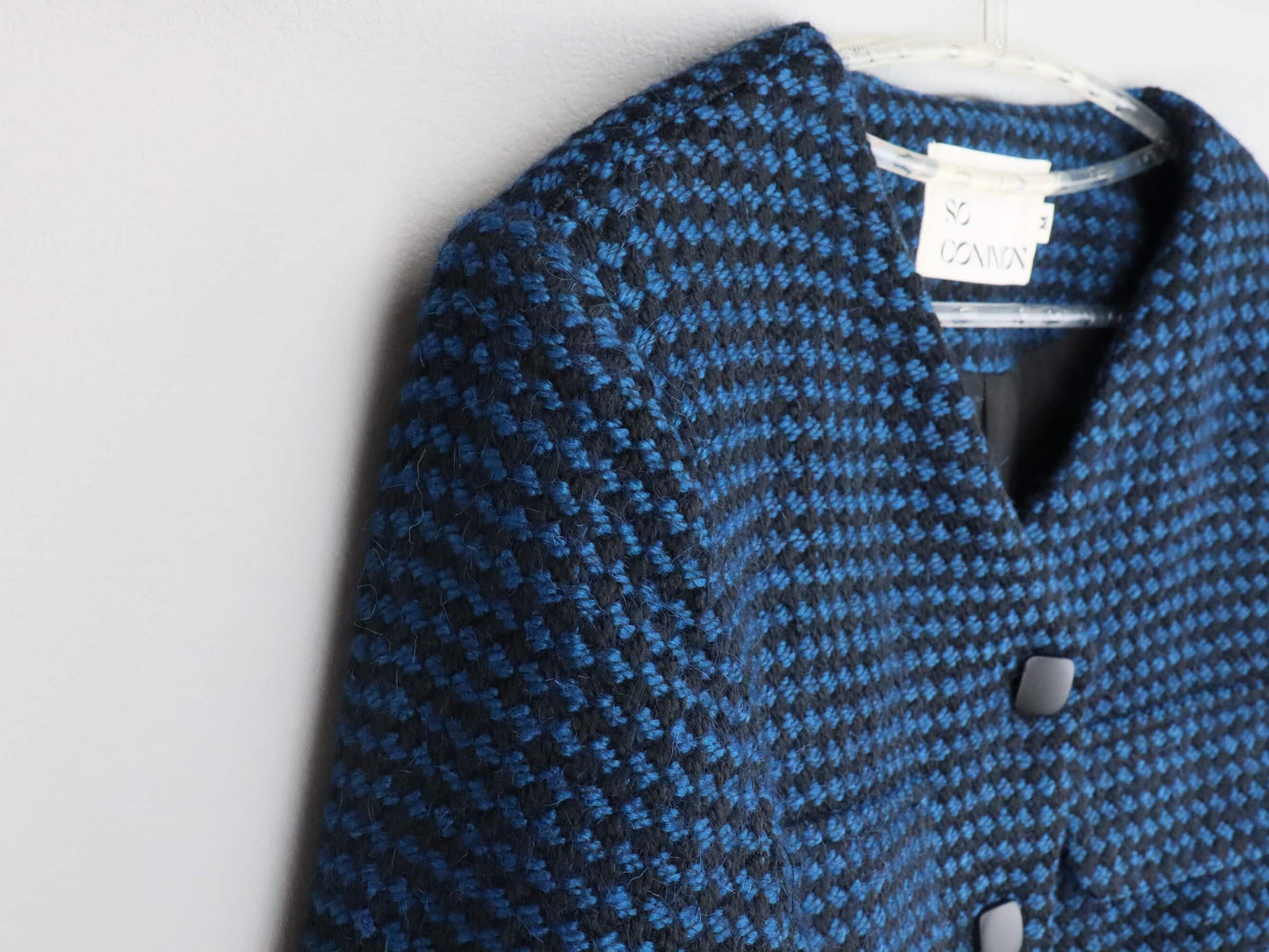 relaxed wool knit coat | women