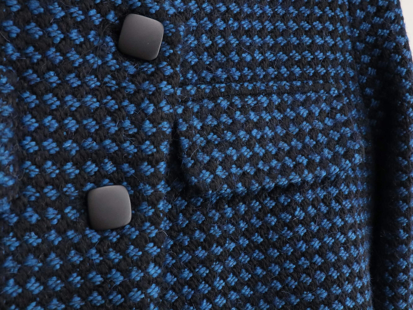 relaxed wool knit coat | women