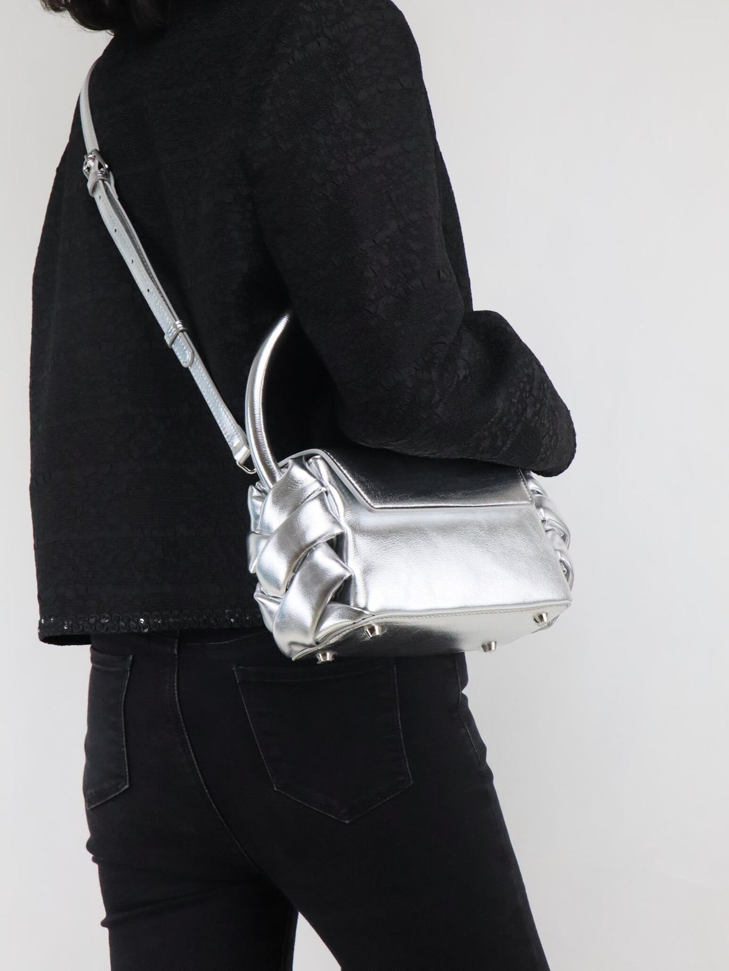 Leather Shoulder Bag | with strap for crossbody