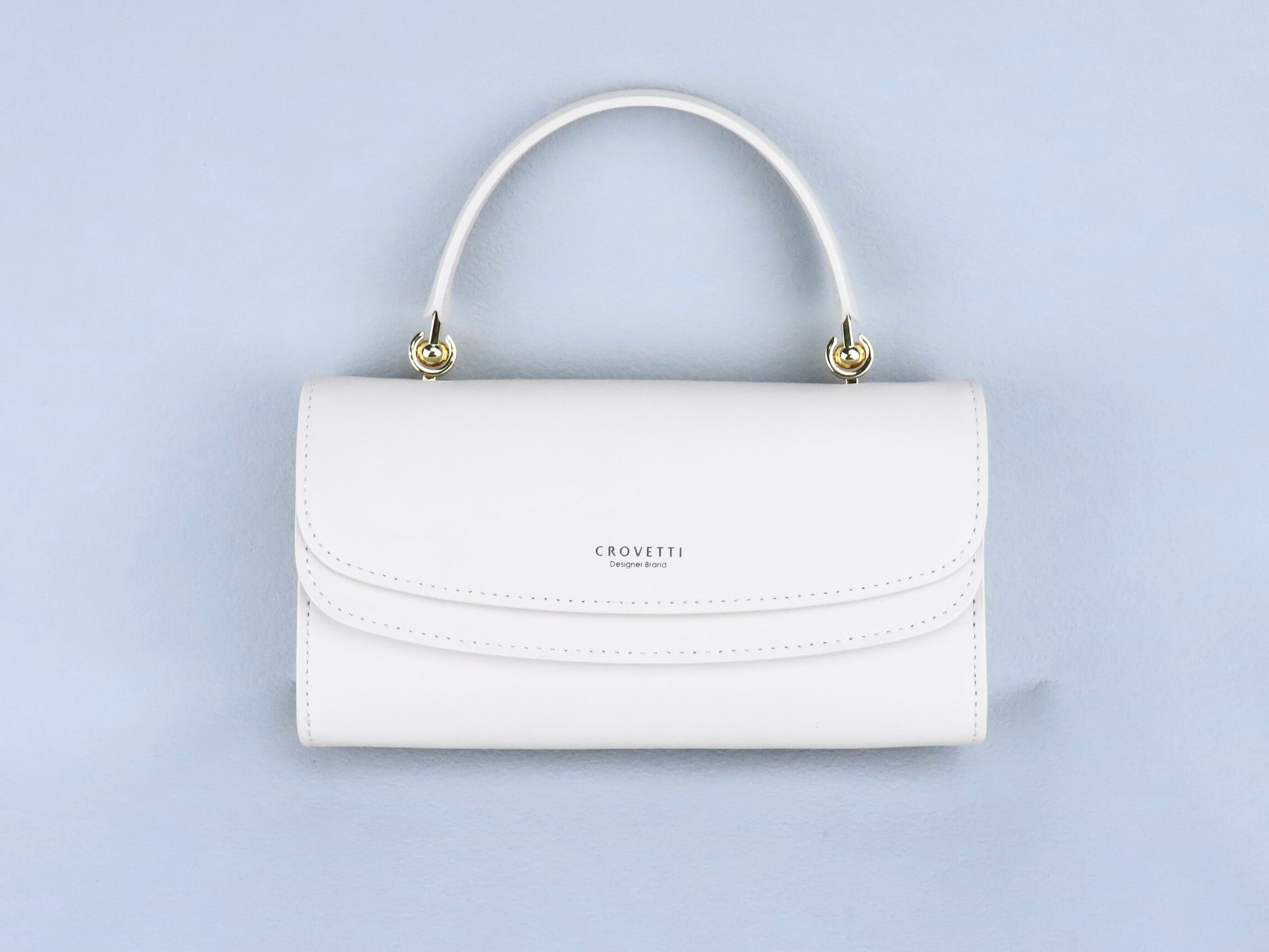 Creamy-white Leather Clutch Bag Handbag Small Crossbody Bags for Women