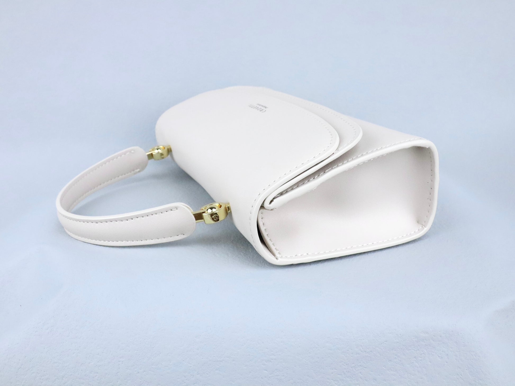 Creamy-white Leather Clutch Bag Handbag Small Crossbody Bags for Women