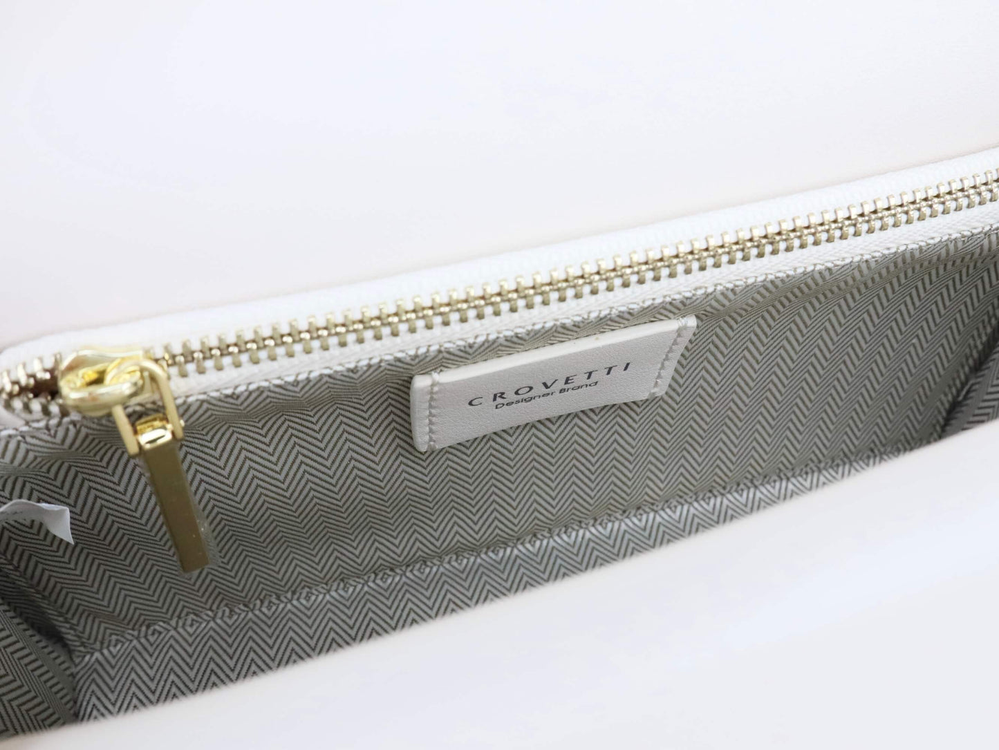 Creamy-white Leather Clutch Bag Handbag Small Crossbody Bags for Women