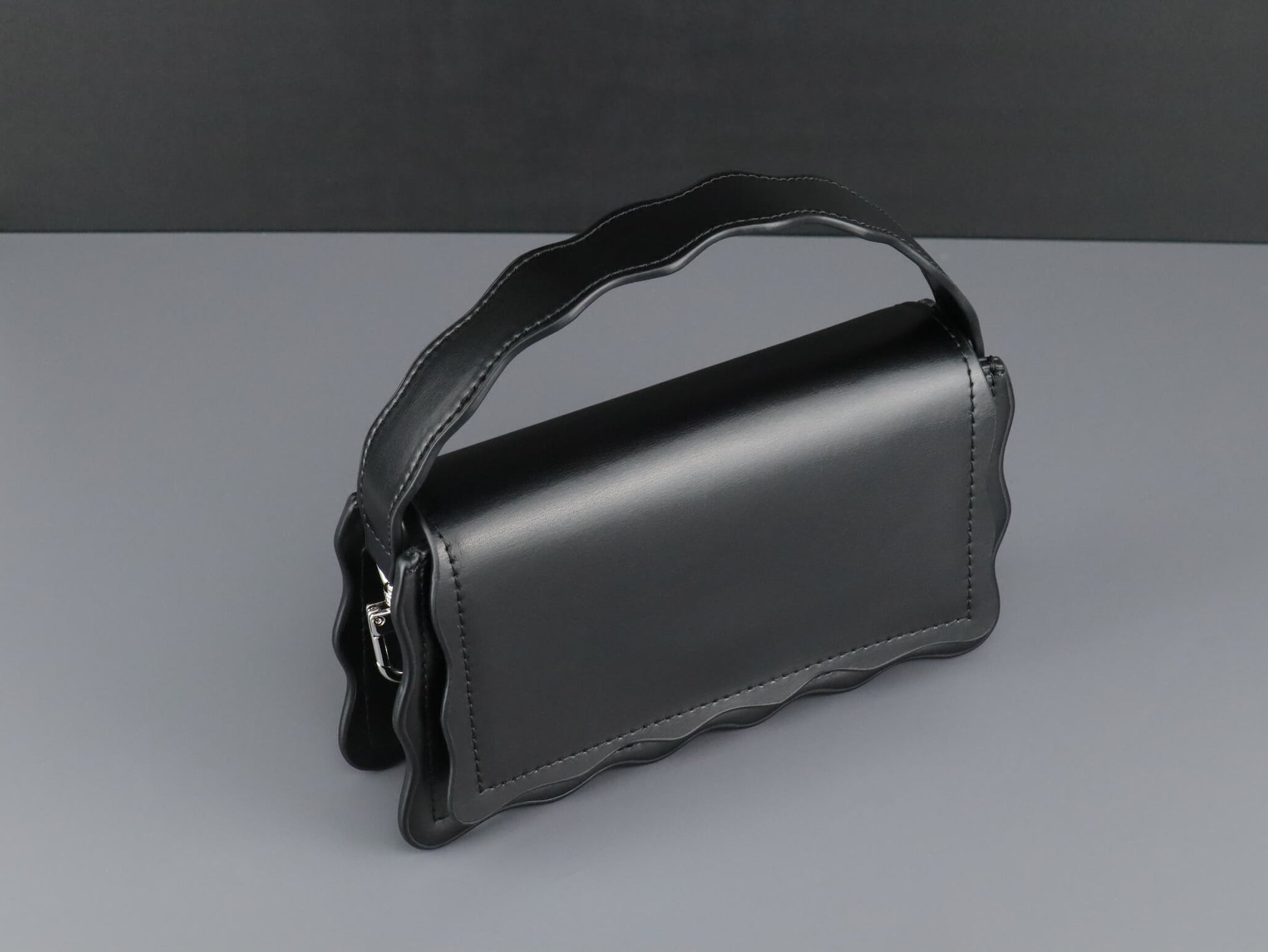 Black Leather Crossbody Bag | handbag