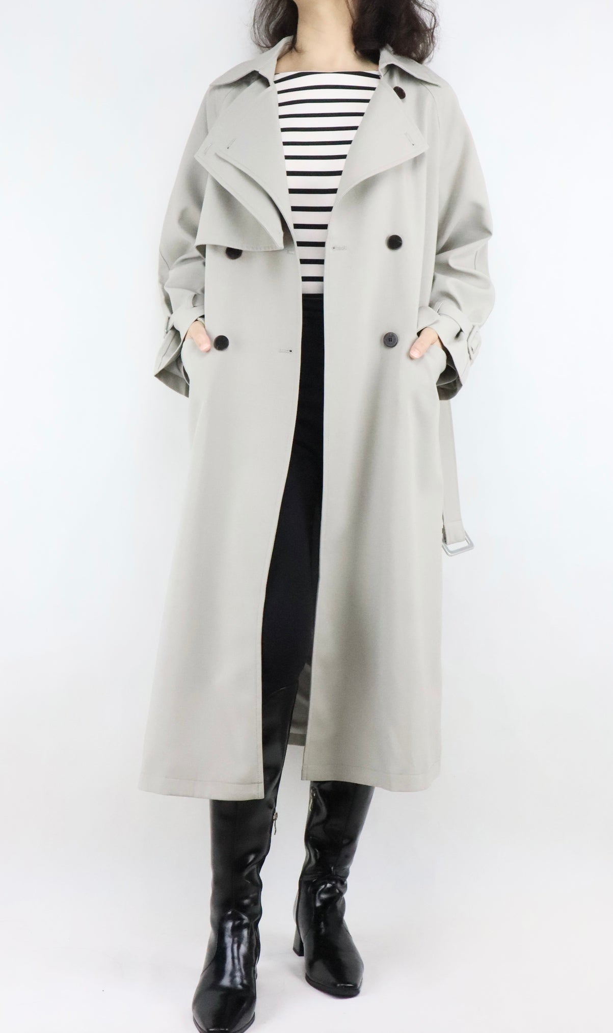 oversized belted trench coat | women trench coat