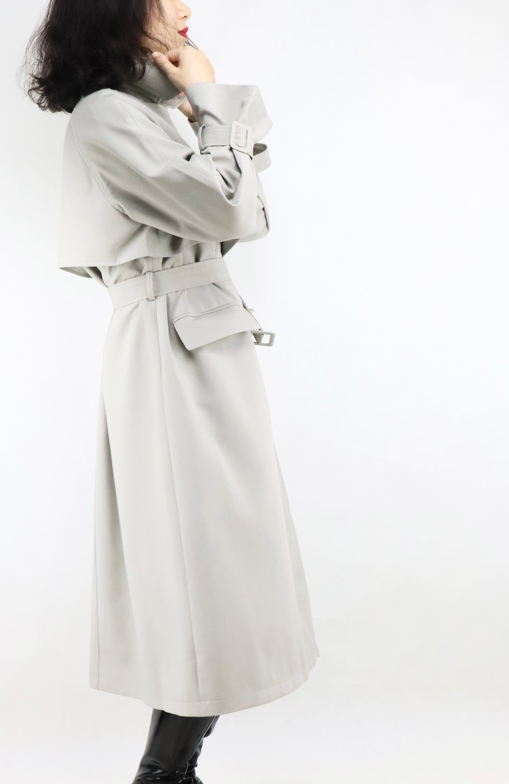 oversized belted trench coat | women trench coat