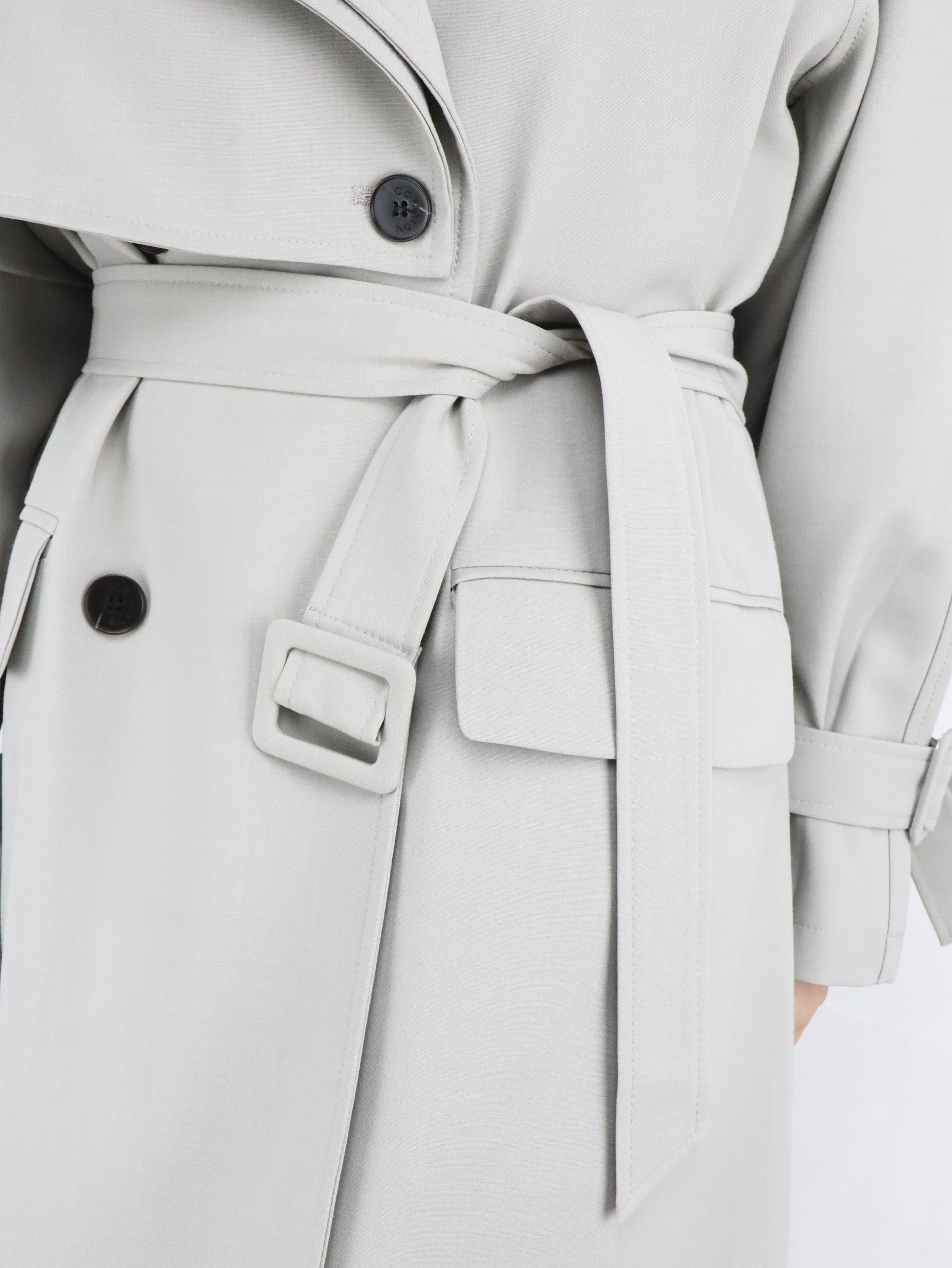 oversized belted trench coat | women trench coat