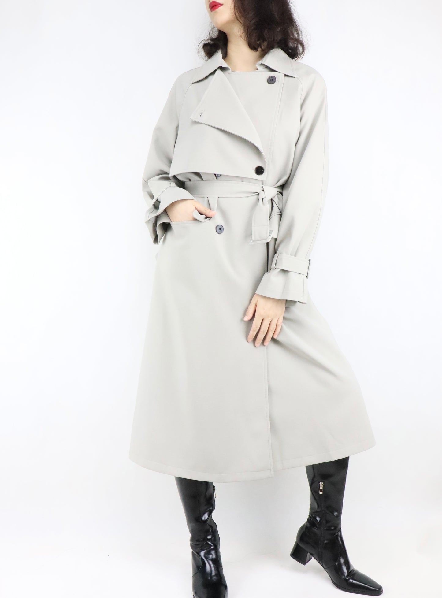 oversized belted trench coat | women trench coat