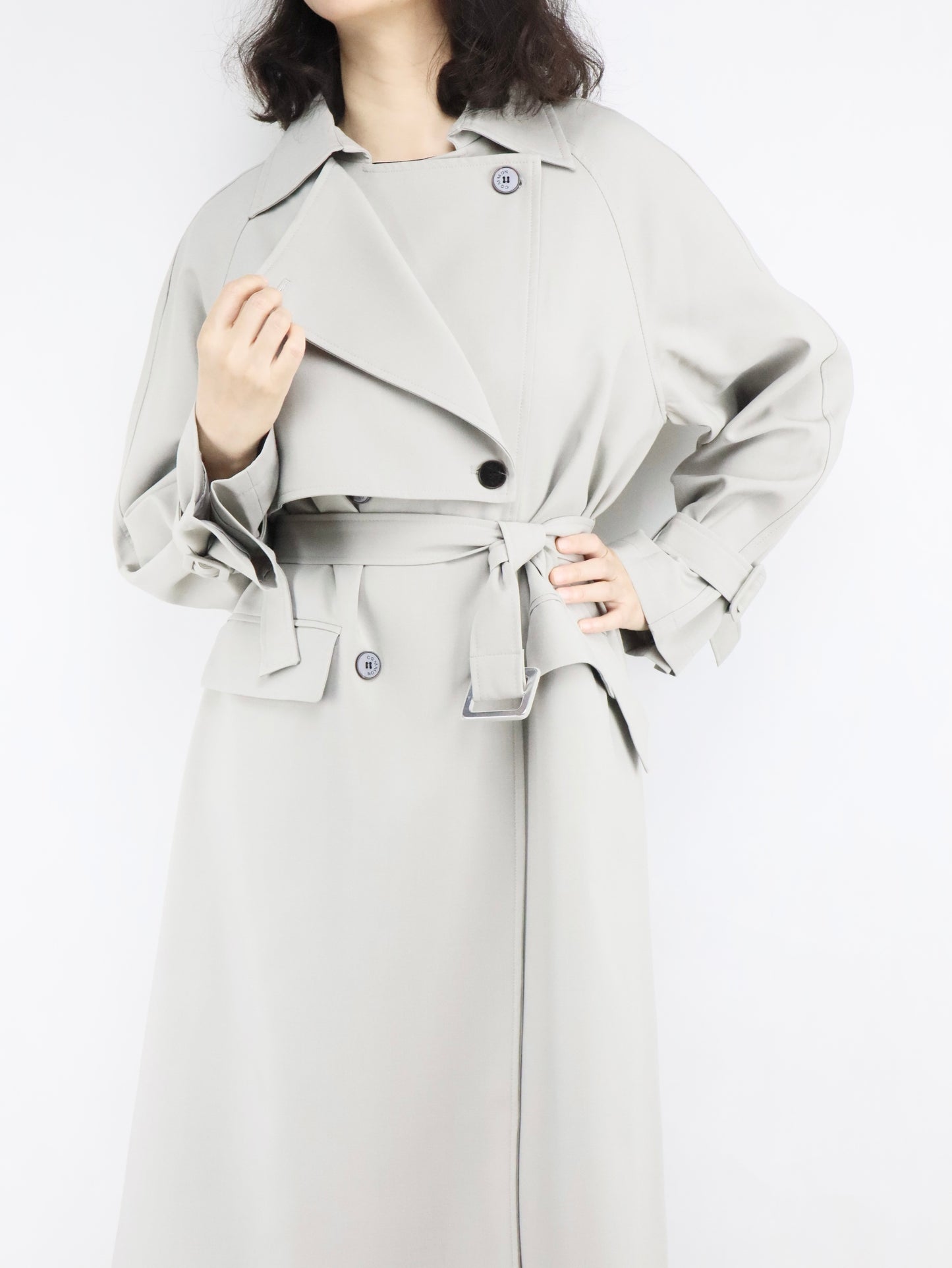 oversized belted trench coat | women trench coat