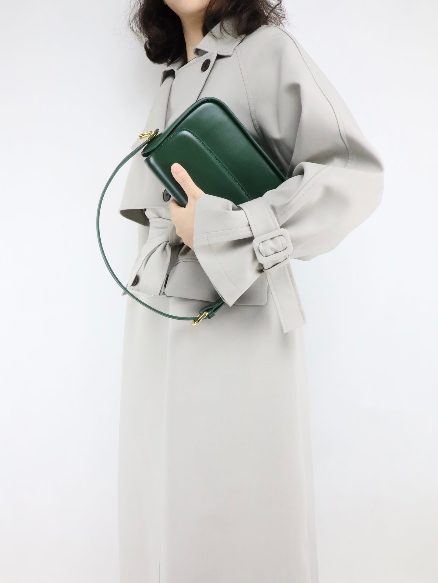 women trench coat | women shoulder bag