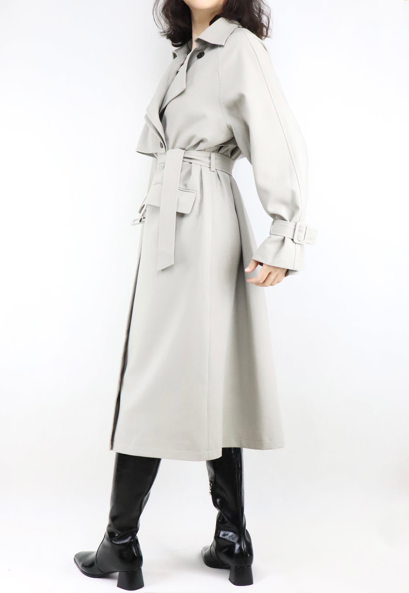 oversized belted trench coat | women trench coat