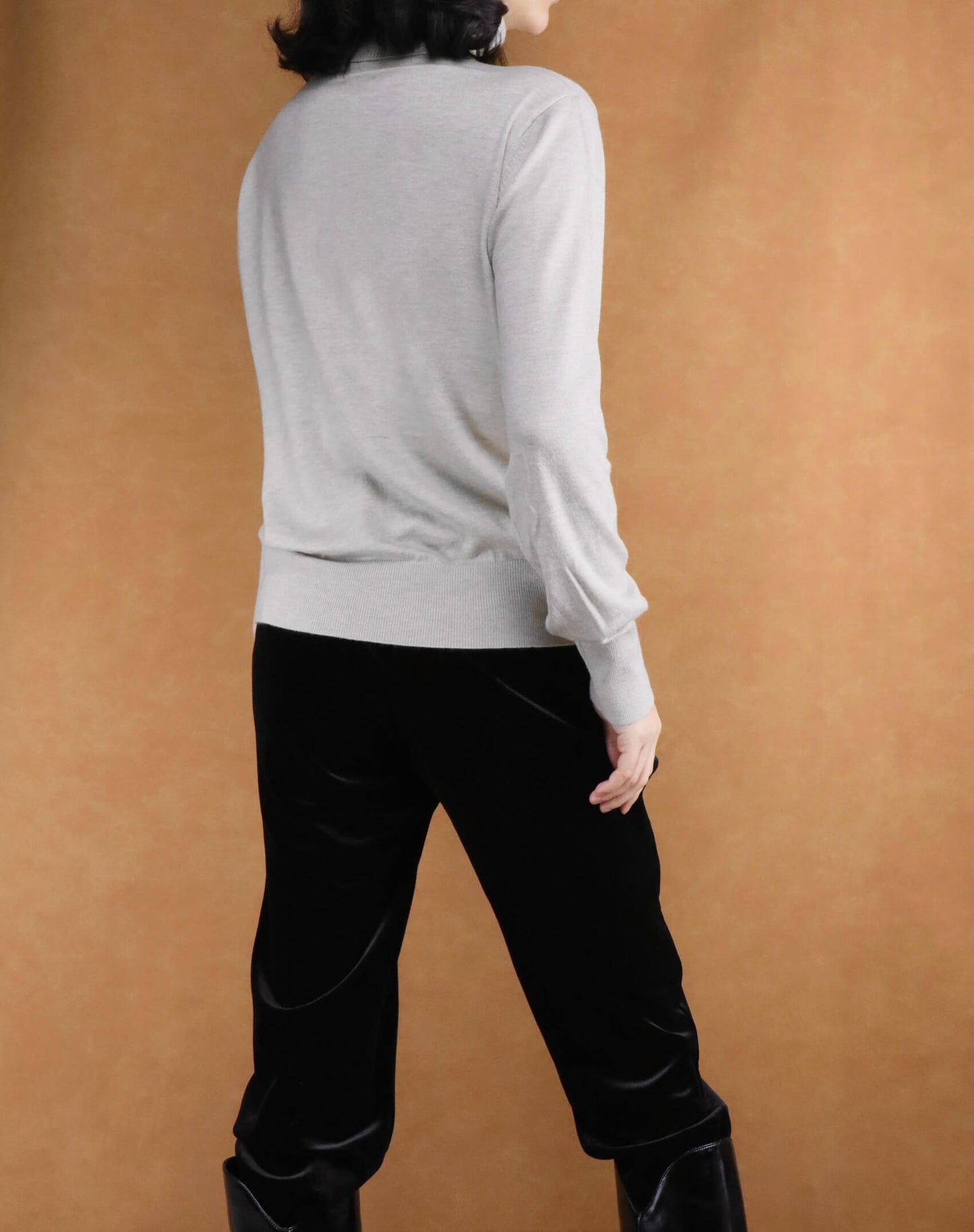 women knitted bottoming shirt | beige | winter wheat