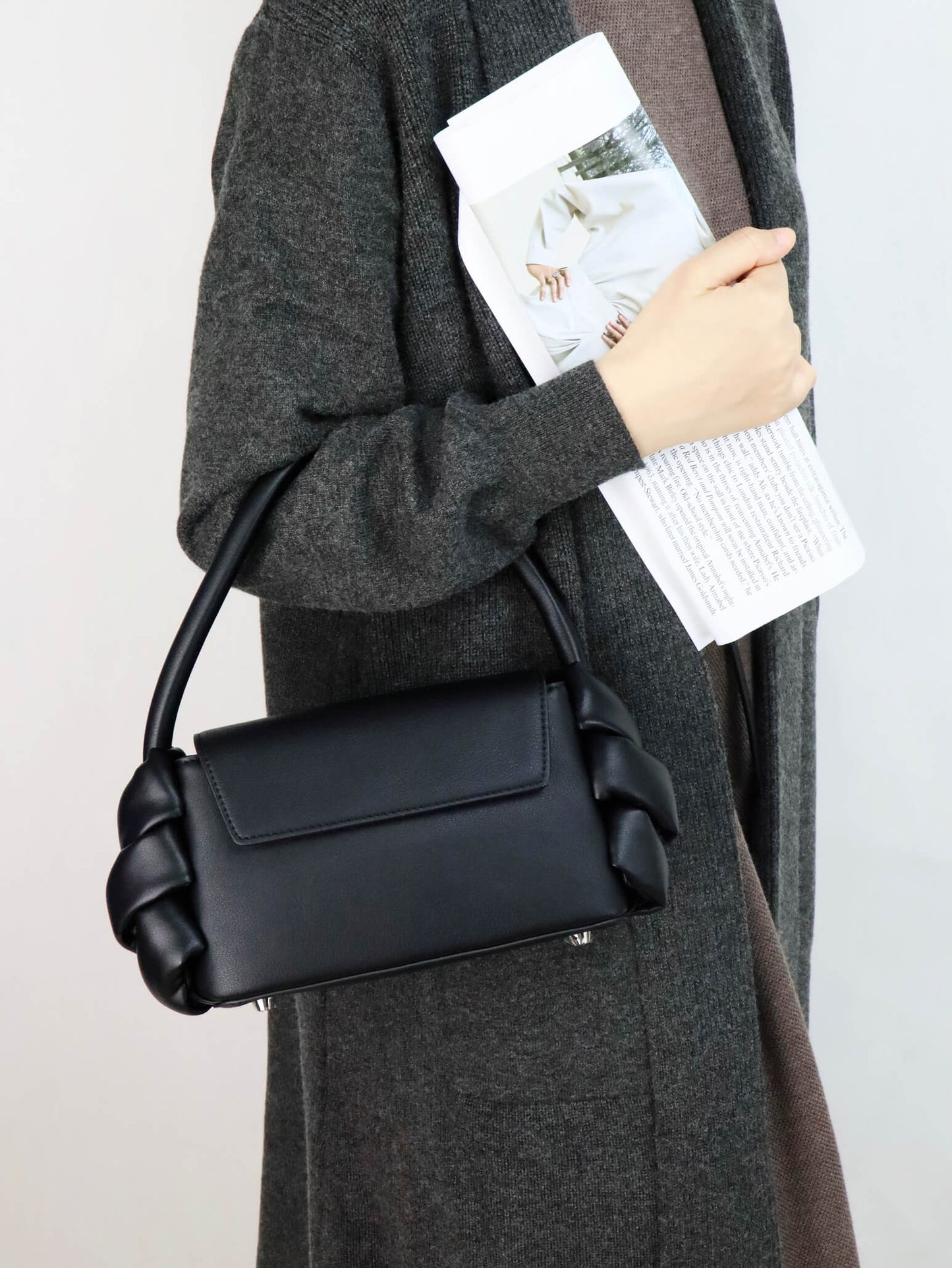 Designer Black Crossbody Bag Leather Handbag for Women | UK SALE