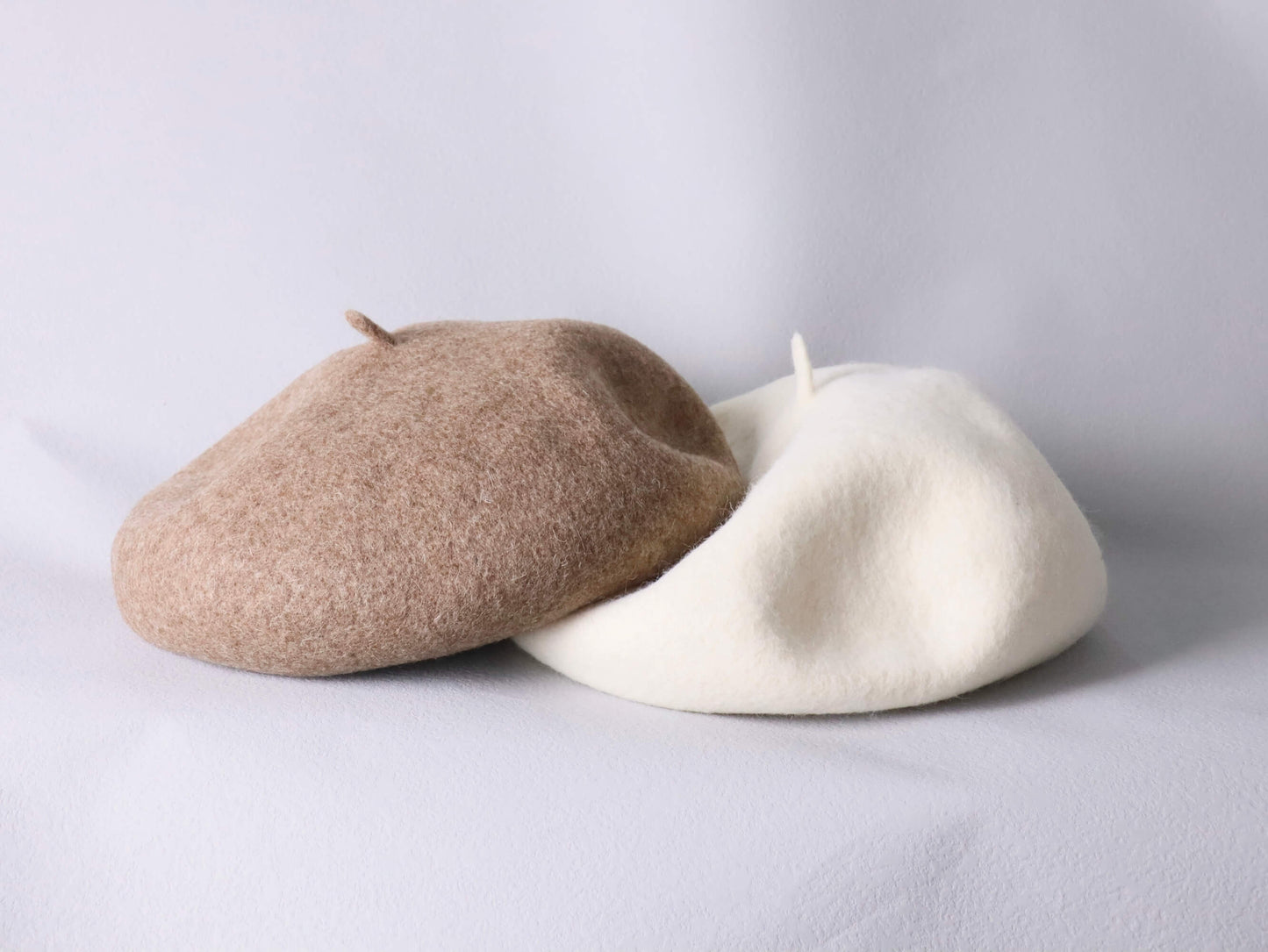 White Beret Hat for Women | Wool Hat