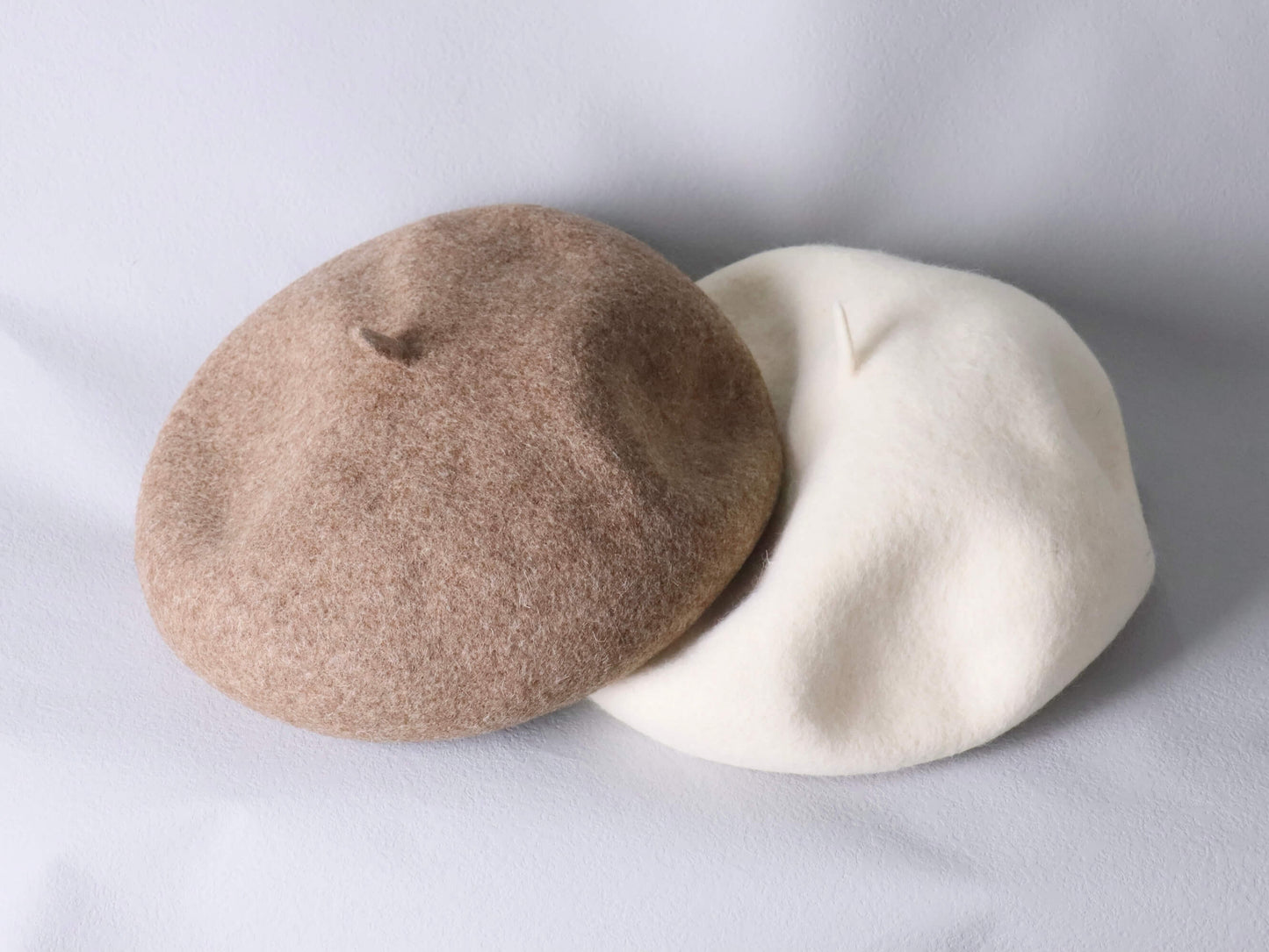 White Beret Hat for Women | Wool Hat