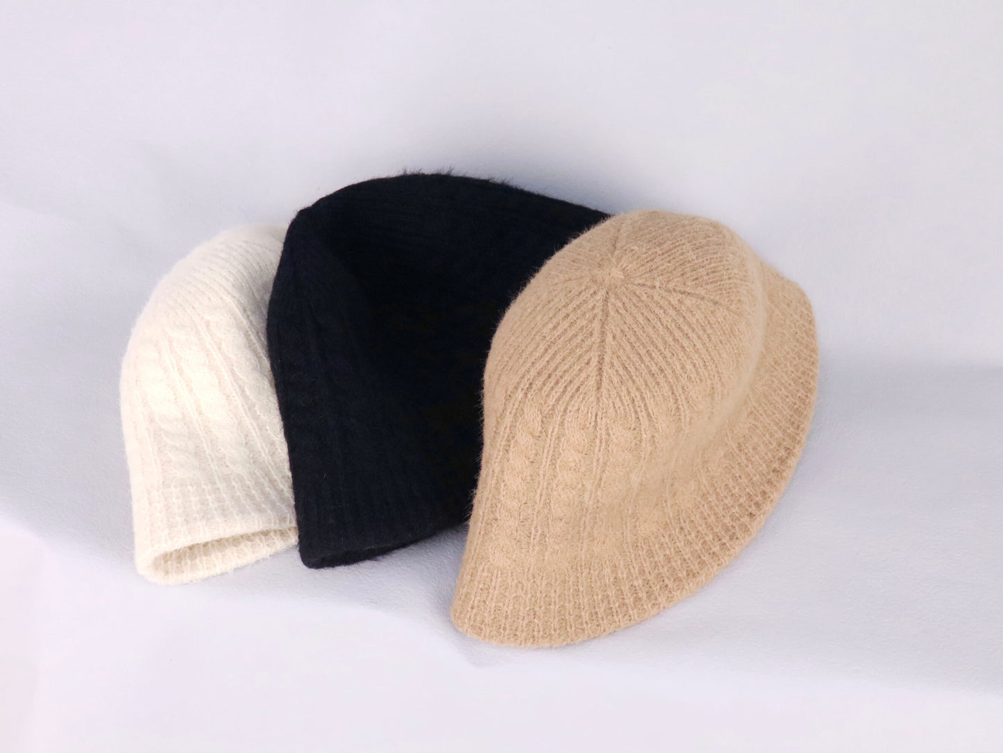 Wool Knitted Bucket Hat | three colours are available