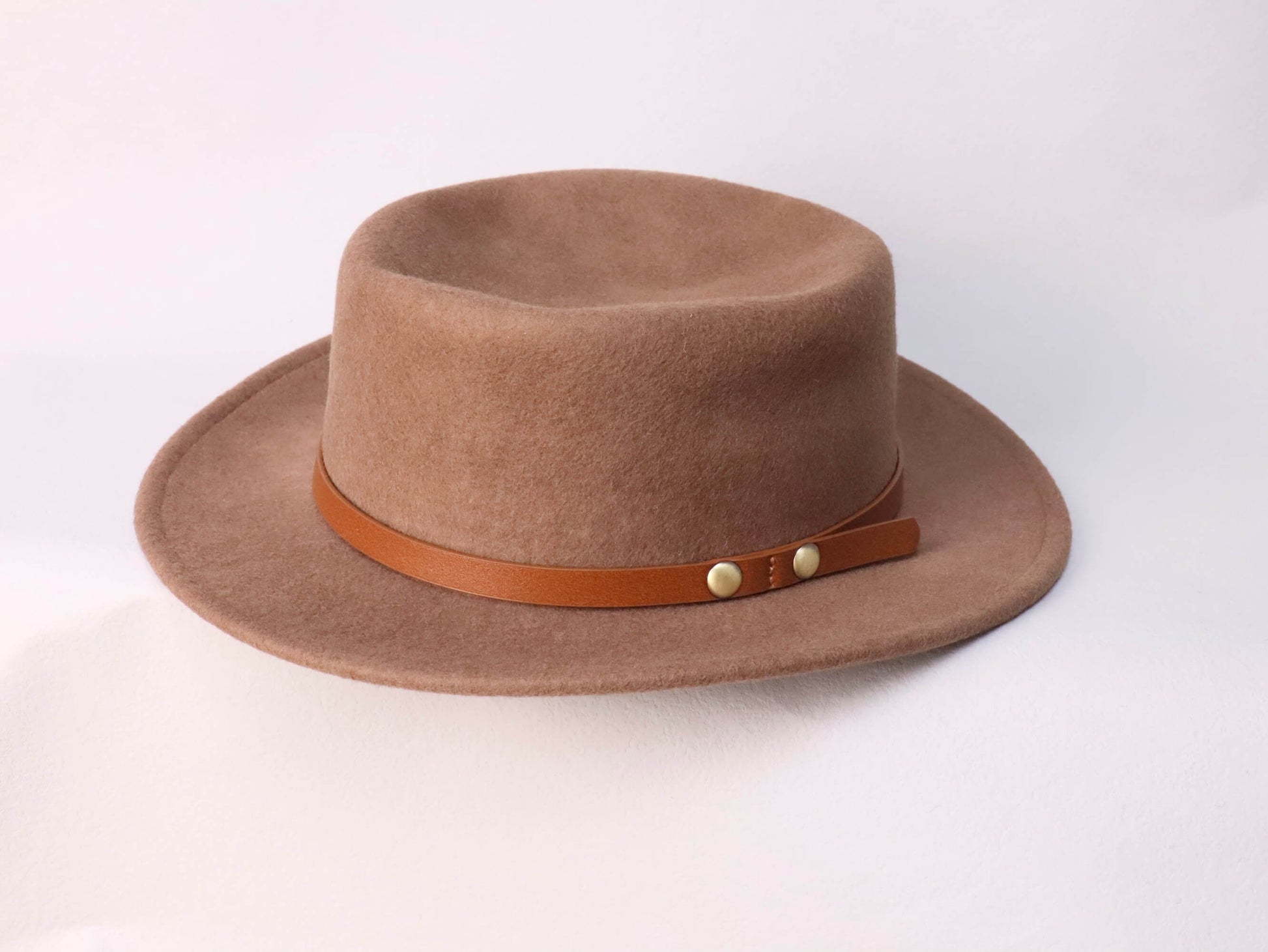 100% Wool Fedora Hat with belt buckle