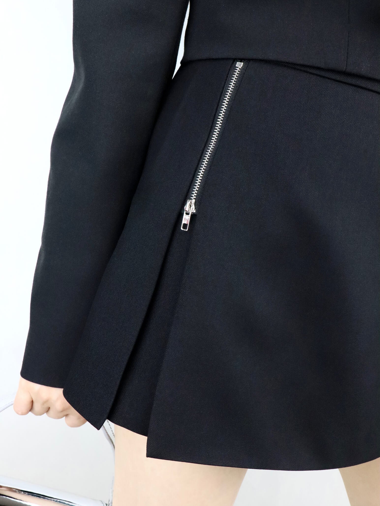 black mini trousers skirt | short skirt