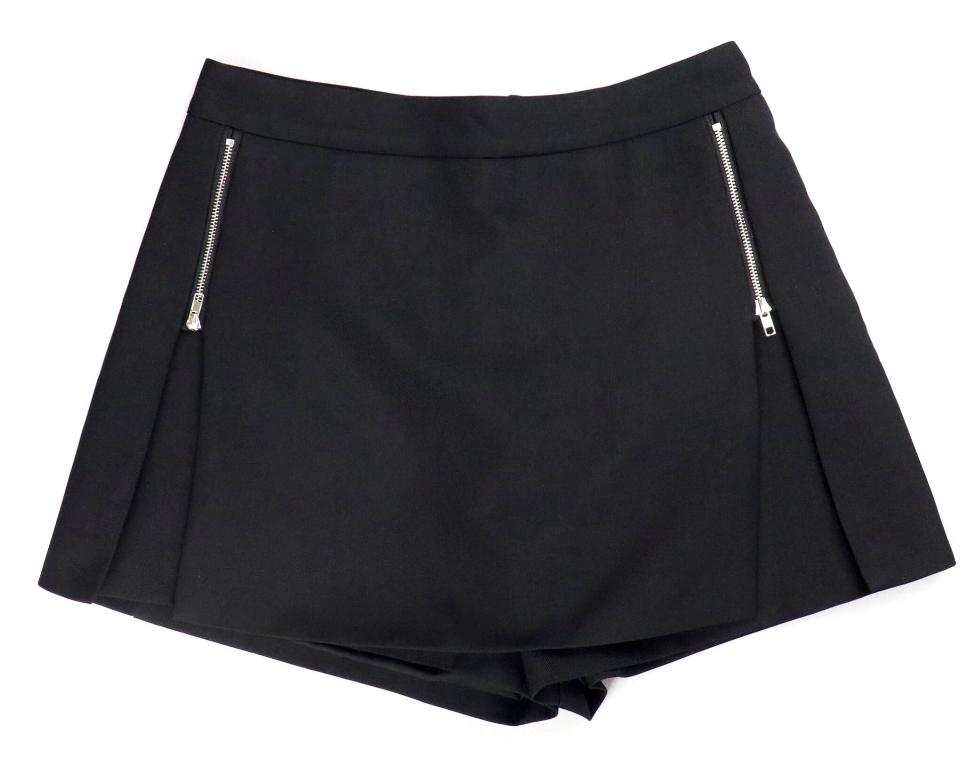 black mini trousers skirt | short skirt