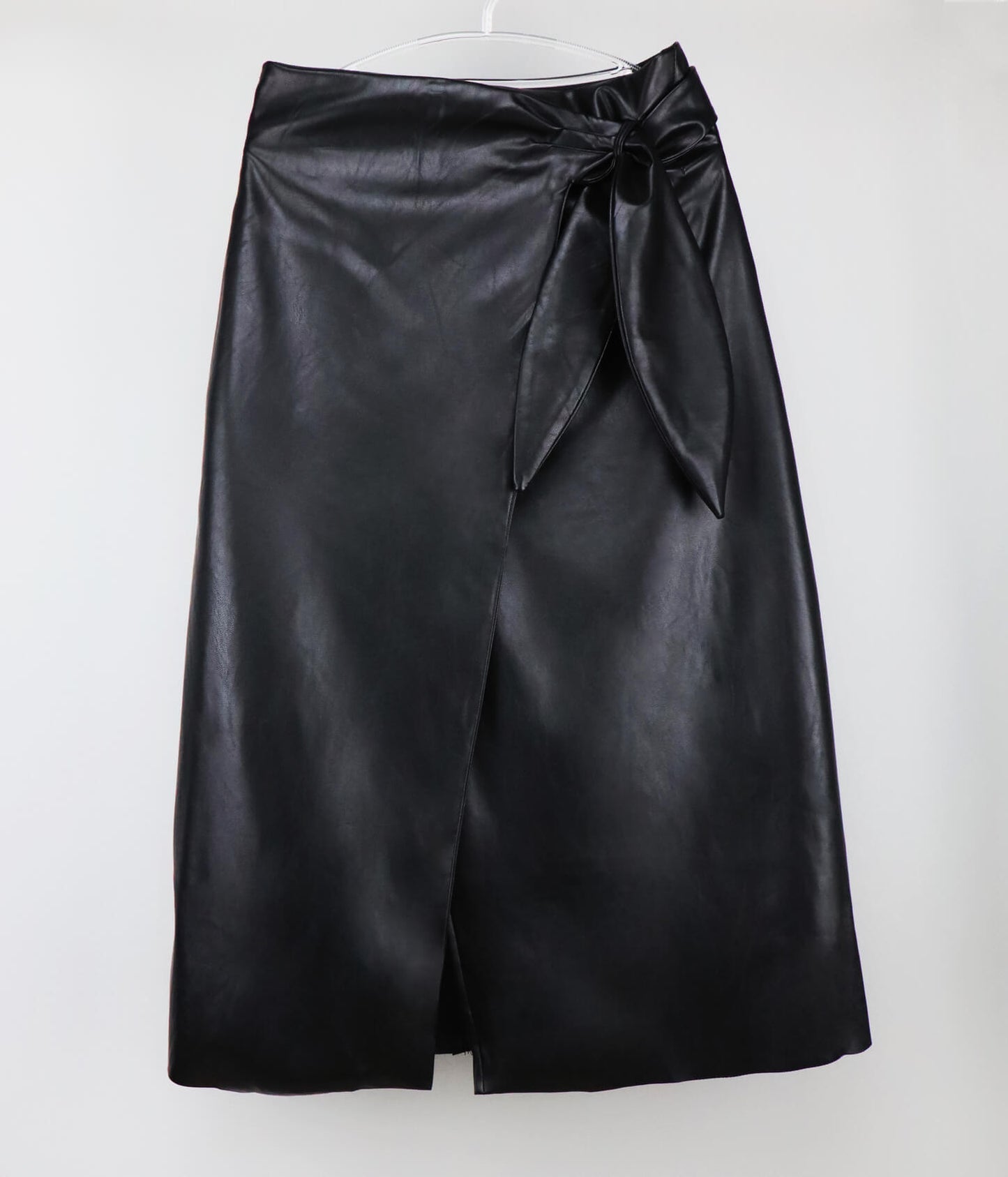 vintage leather wrap skirt