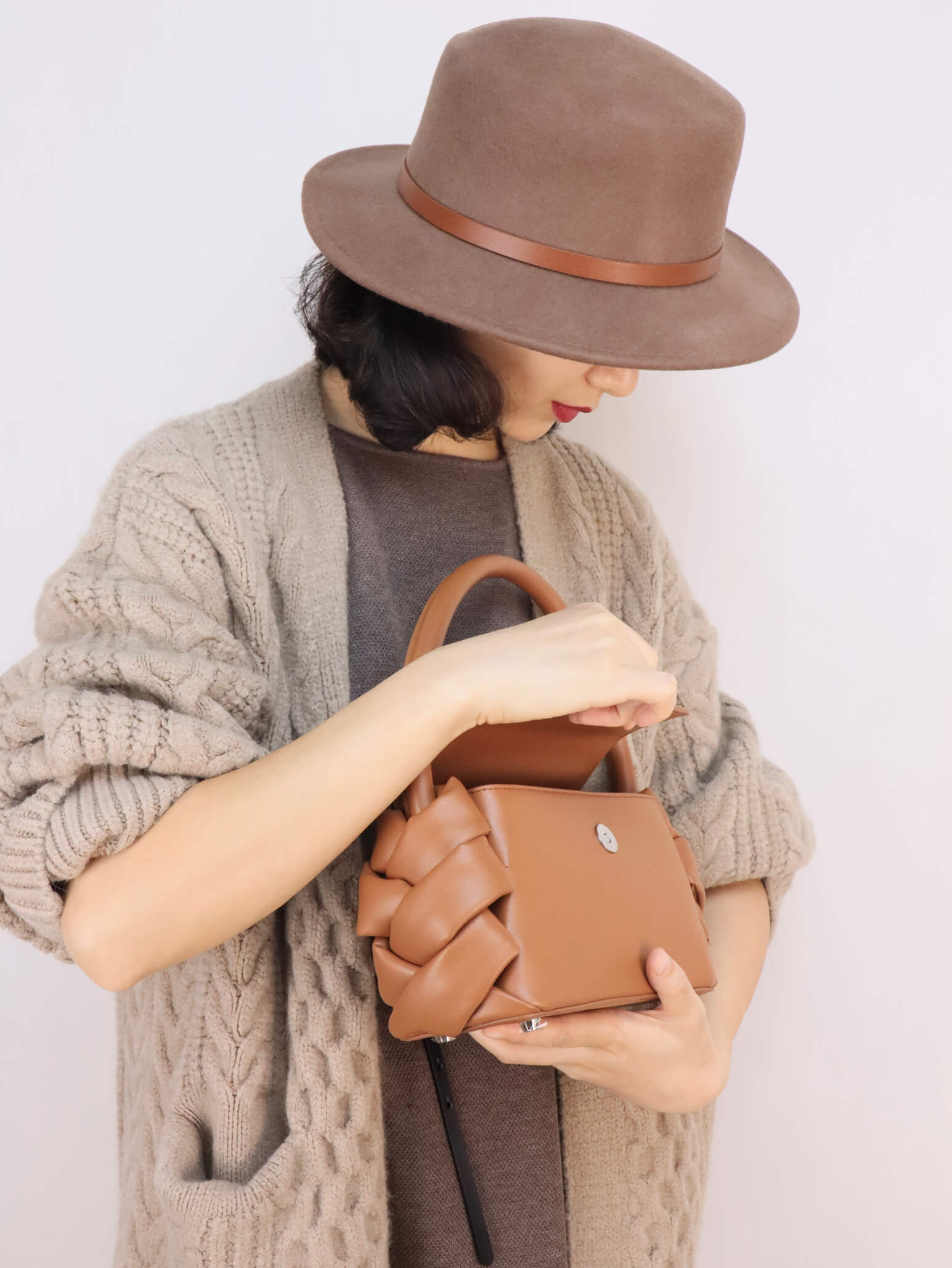 100% Wool Fedora Hat with belt buckle