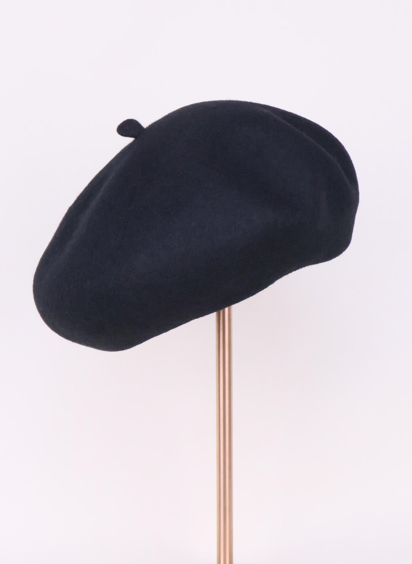 wool solid beret hat