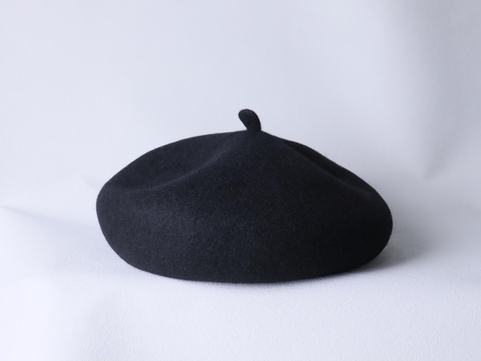 wool solid beret hat