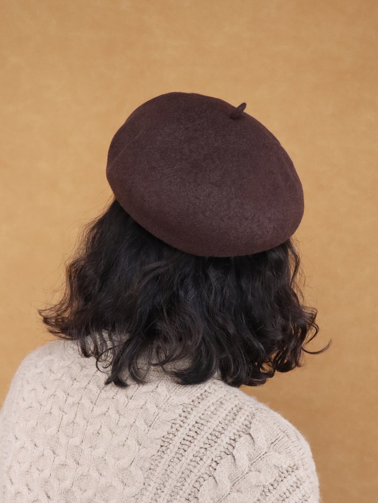 Wool Solid Beret Hat