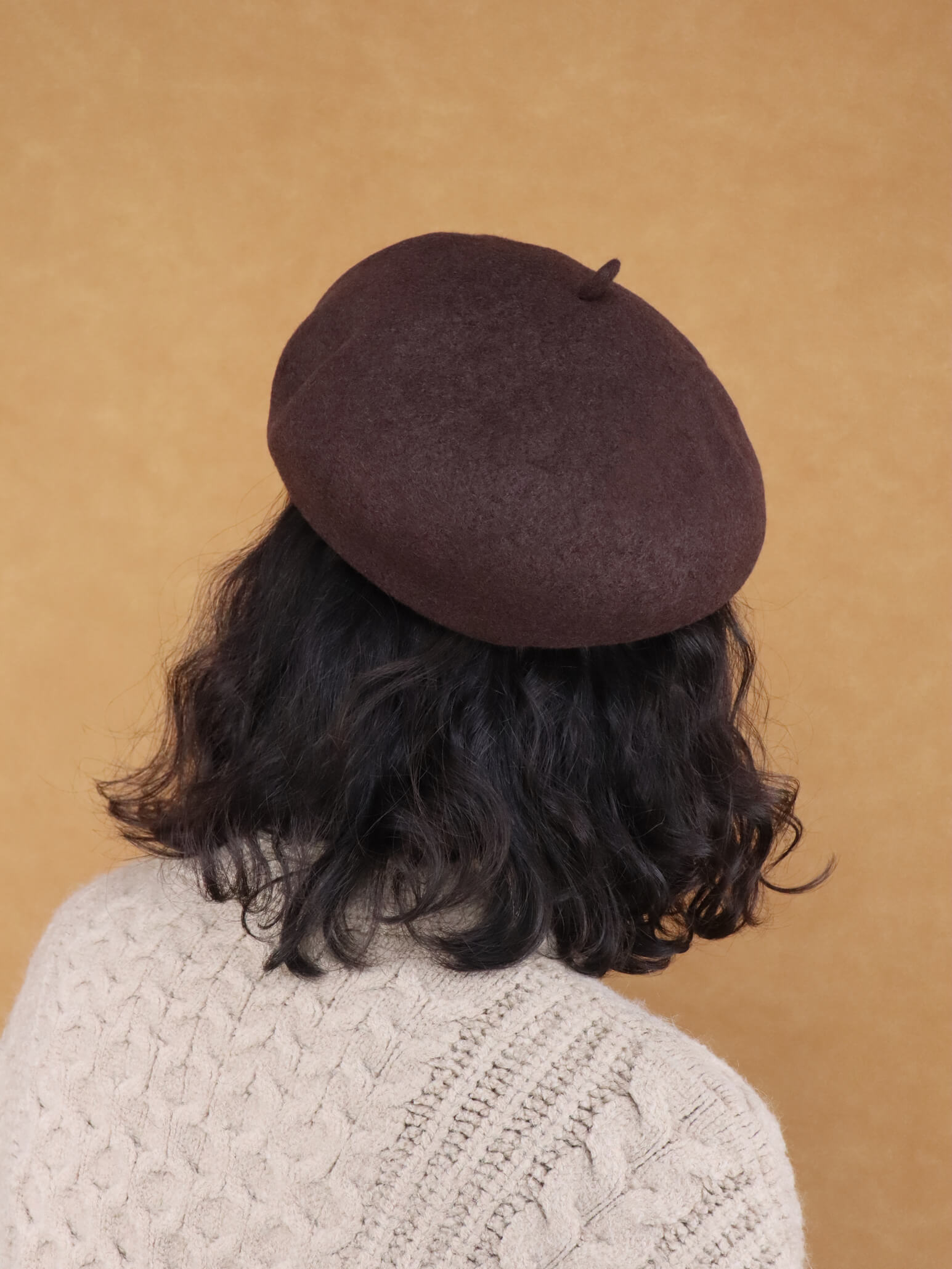 Wool Solid Beret Hat